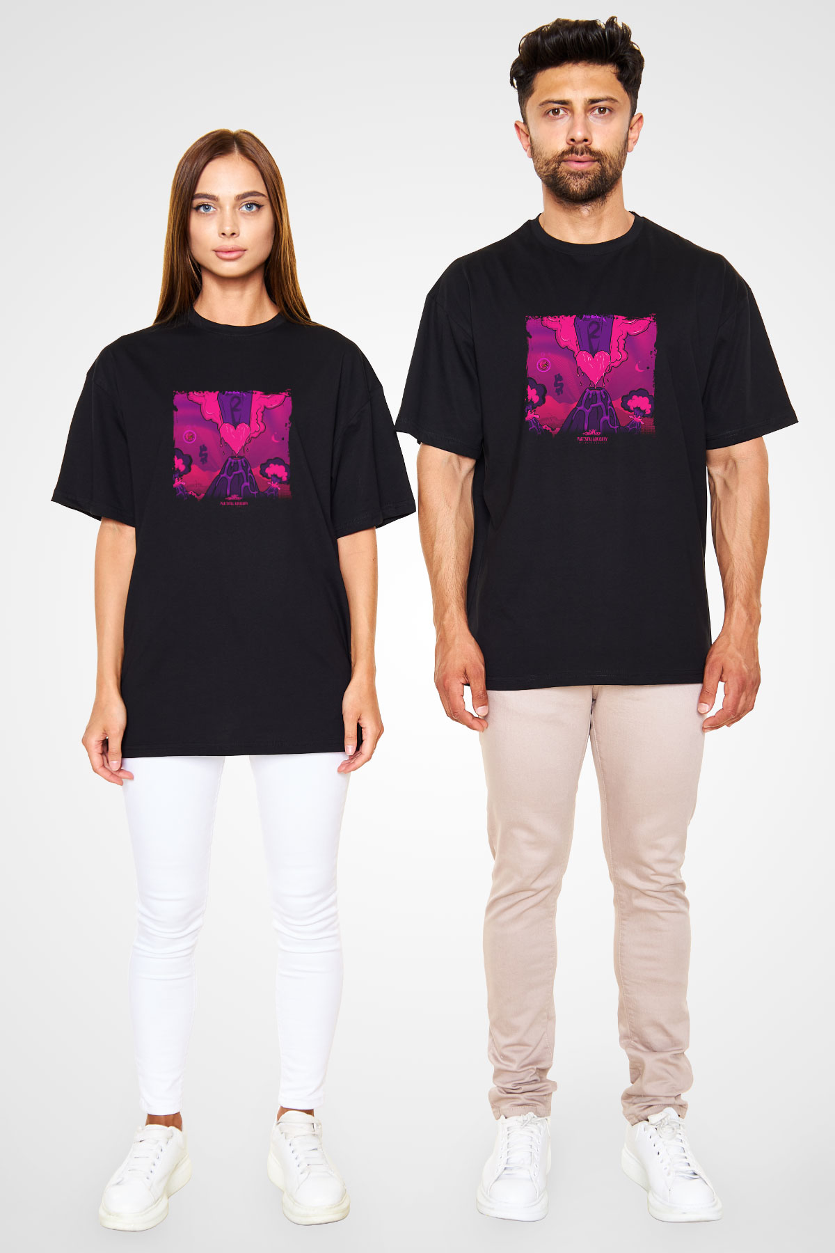 Lil Uzi Vert Baskılı Unisex Oversize Siyah Tişört