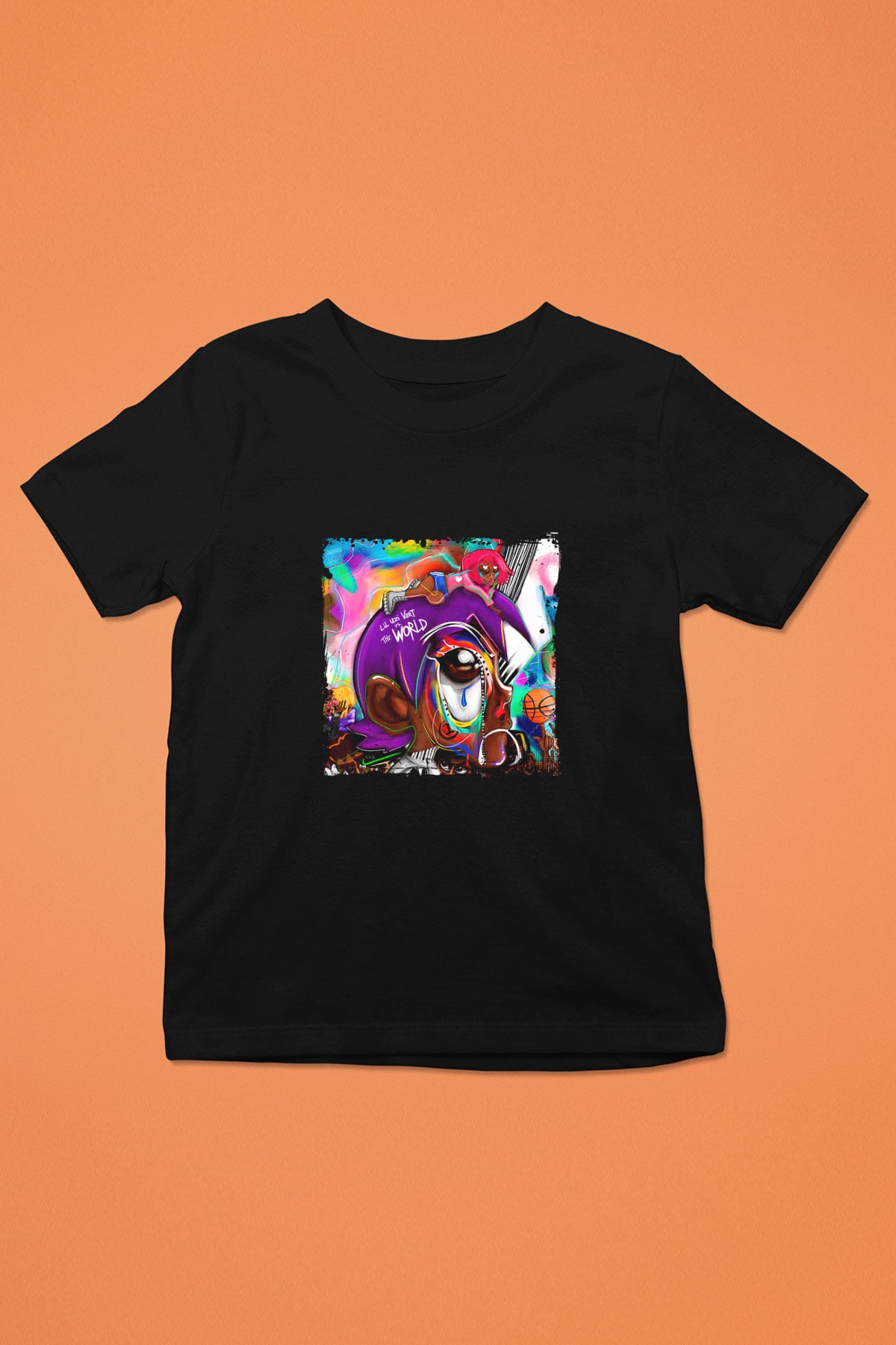 Lil Uzi Vert Baskılı Unisex Siyah Çocuk Tişört