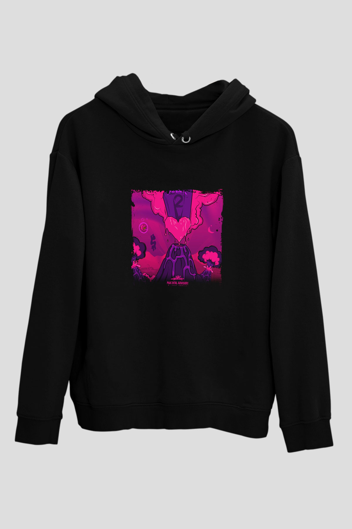 Lil Uzi Vert Baskılı Unisex Siyah Hoodie