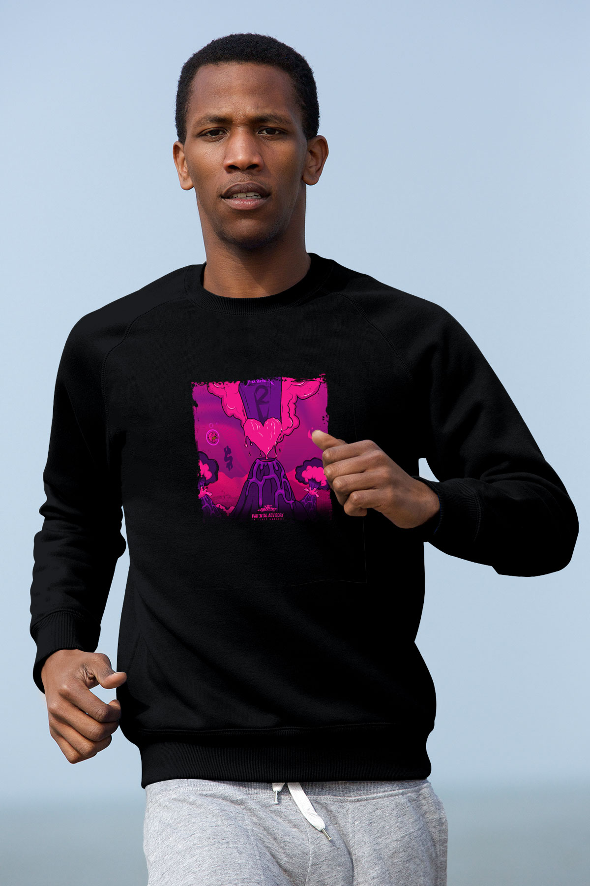 Lil Uzi Vert Baskılı Unisex Siyah Sweatshirt