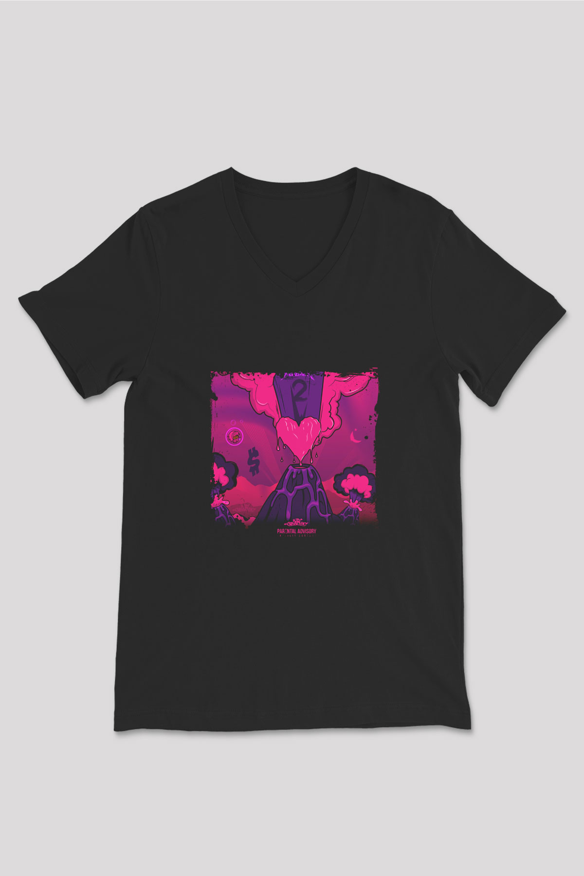 Lil Uzi Vert Baskılı Unisex Siyah V Yaka Tişört