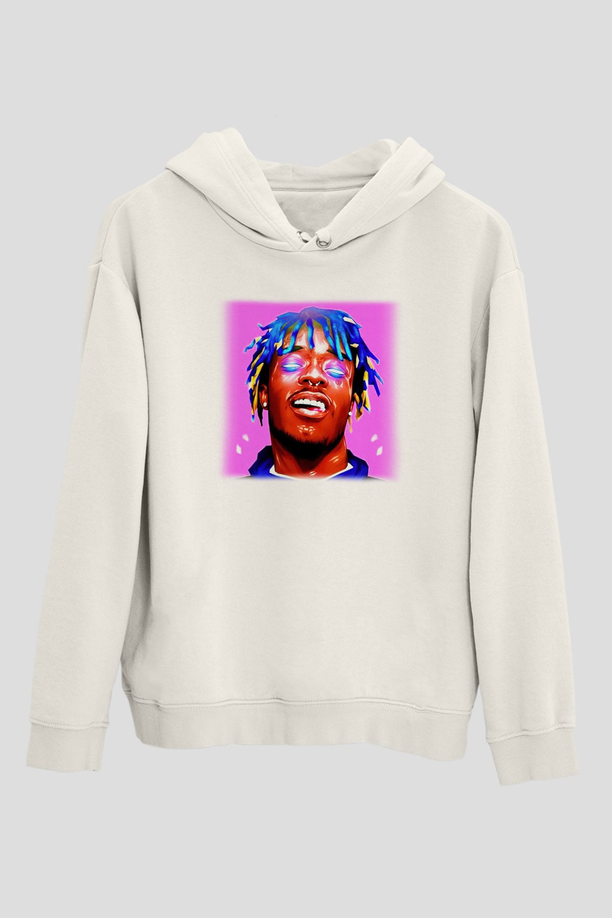 Lil Uzi Vert Beyaz Unisex Kapşonlu Sweatshirt