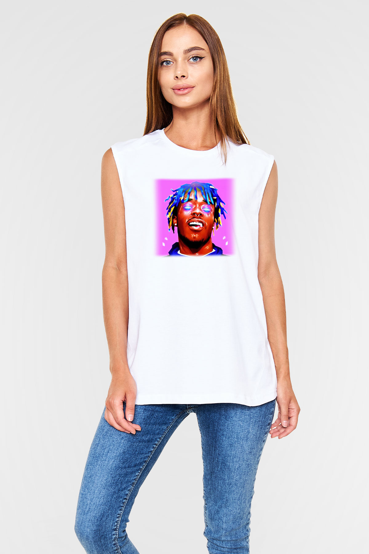Lil Uzi Vert Beyaz Unisex Kolsuz Tişört