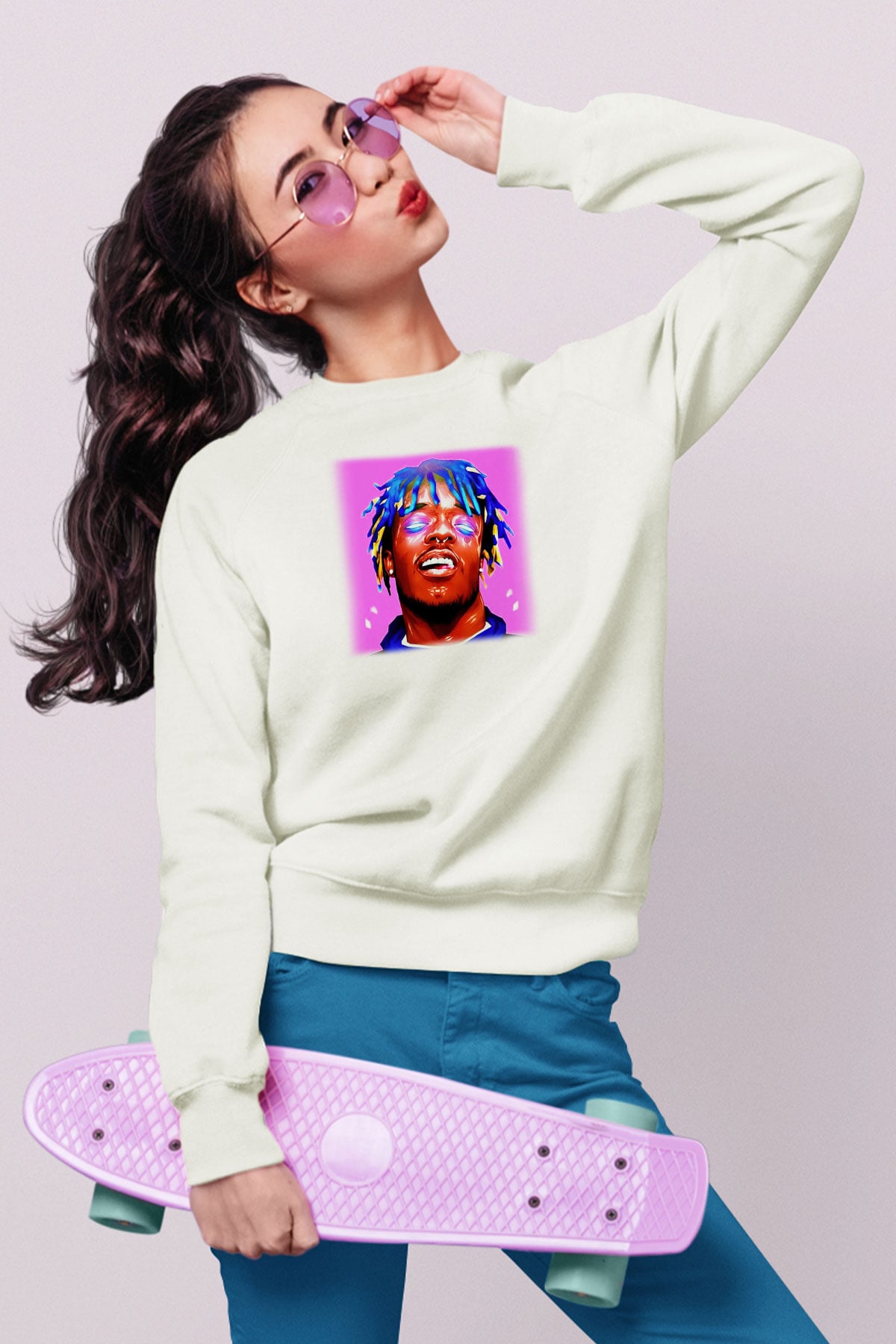 Lil Uzi Vert Beyaz Unisex Sweatshirt