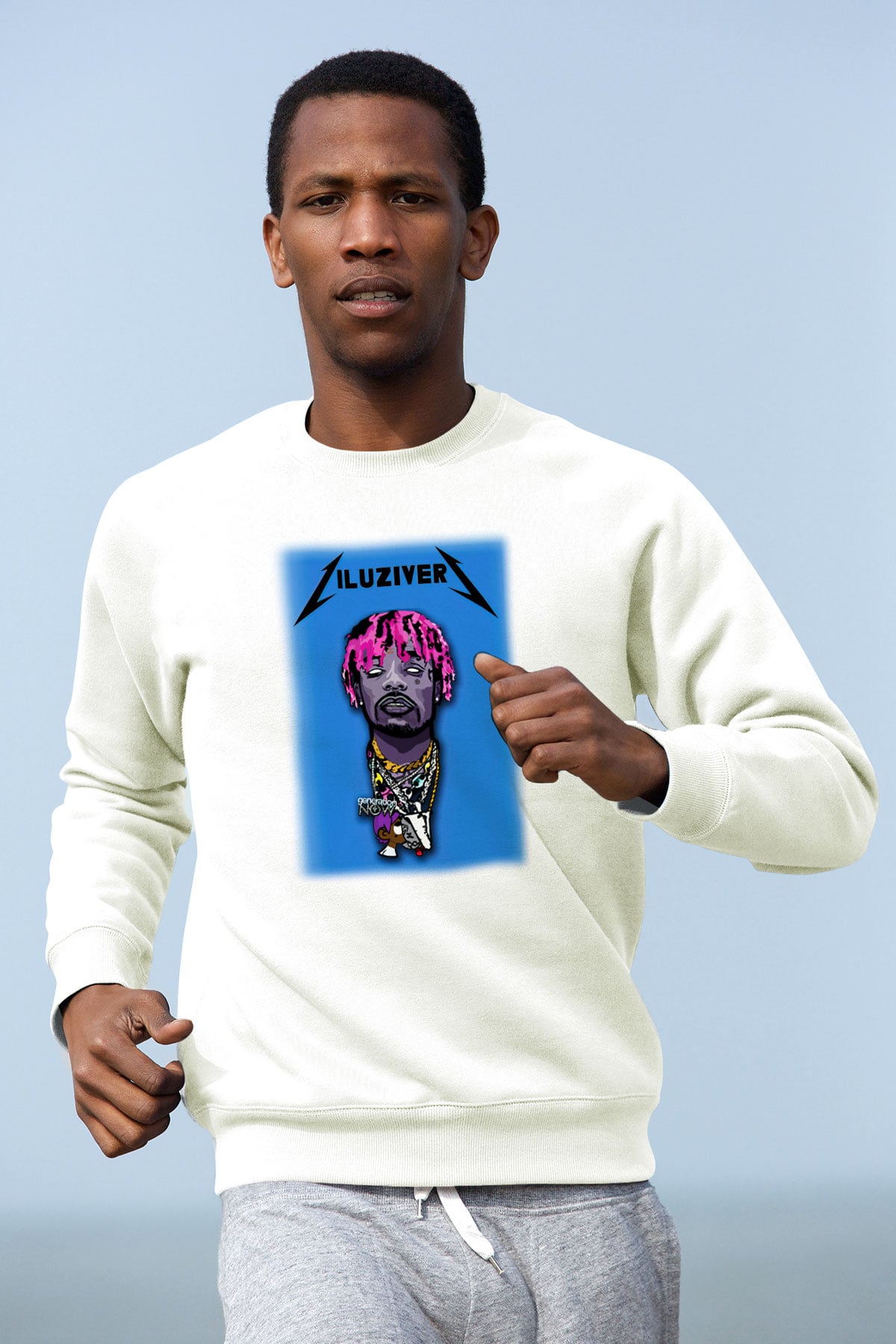 Lil Uzi Vert Beyaz Unisex Sweatshirt