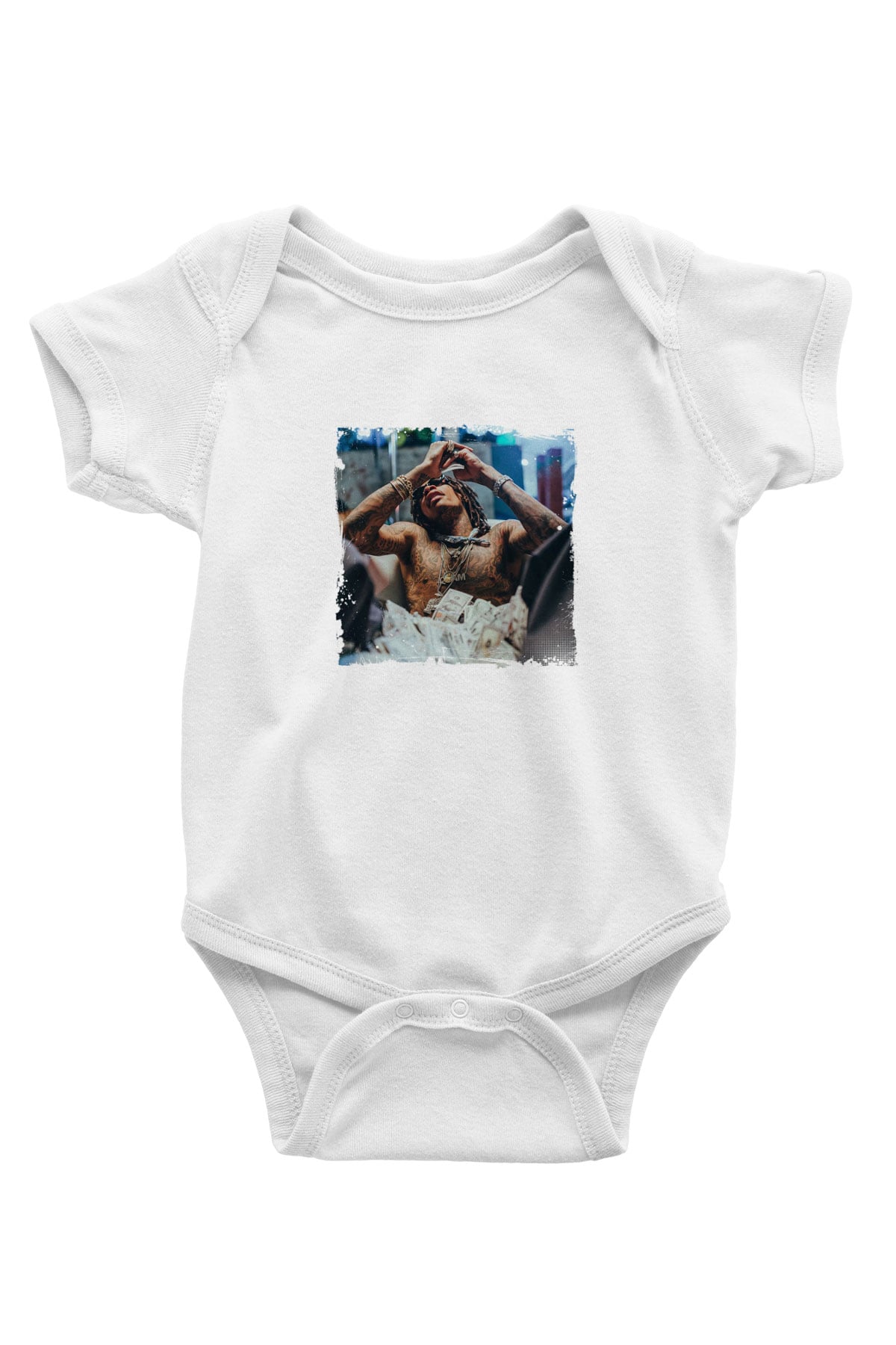 Lil Wayne Baskılı Unisex Beyaz Bebek Body - Zıbın