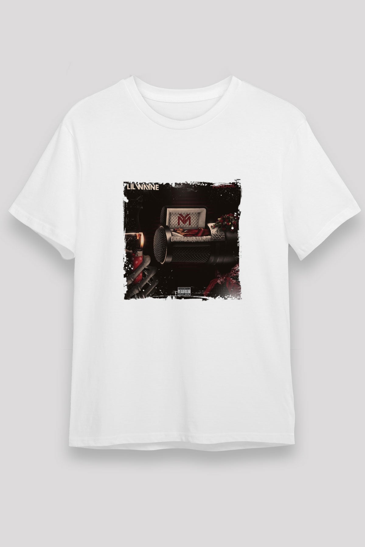 Lil Wayne Baskılı Unisex Beyaz Tişört