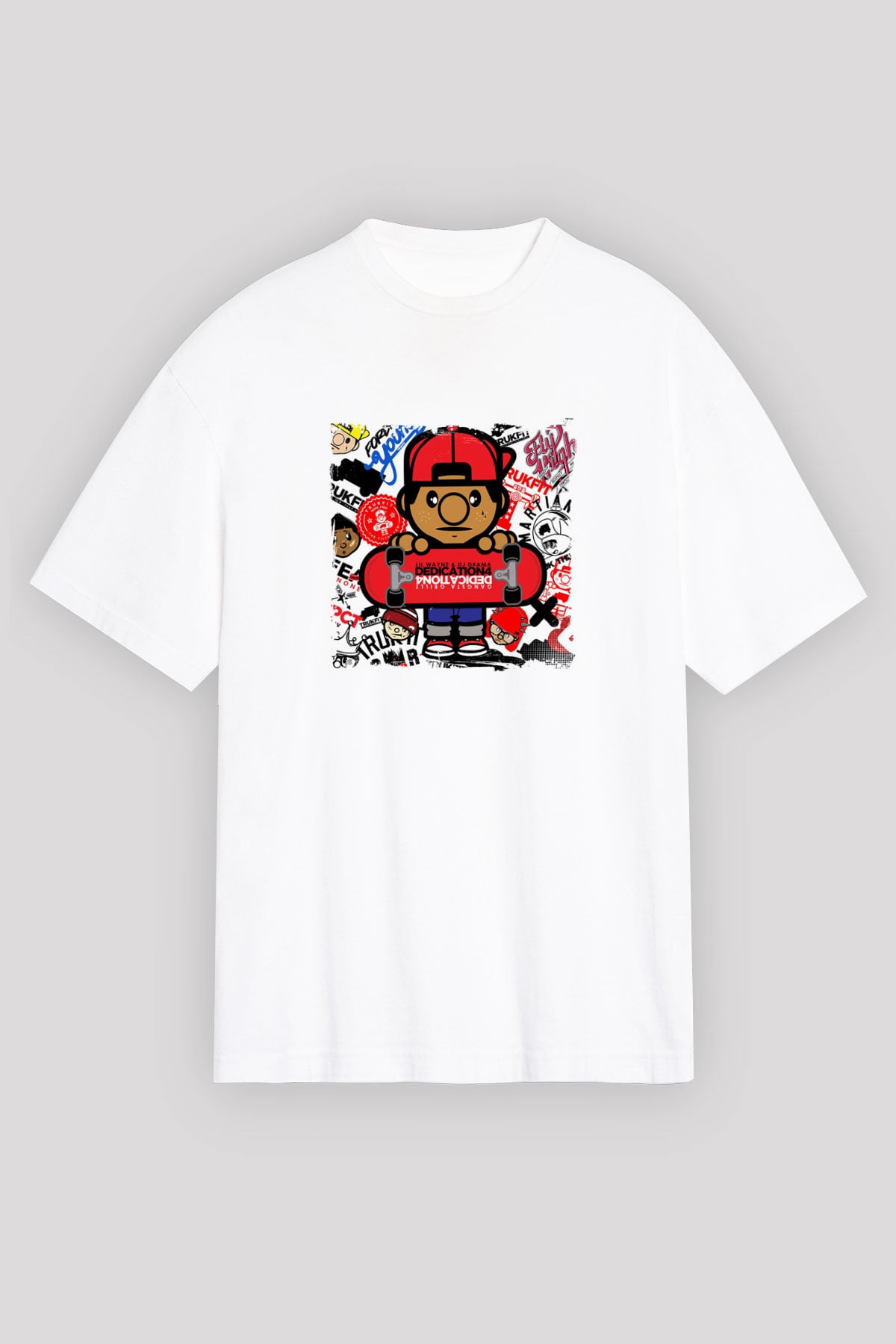 Lil Wayne Baskılı Unisex Beyaz Tişört