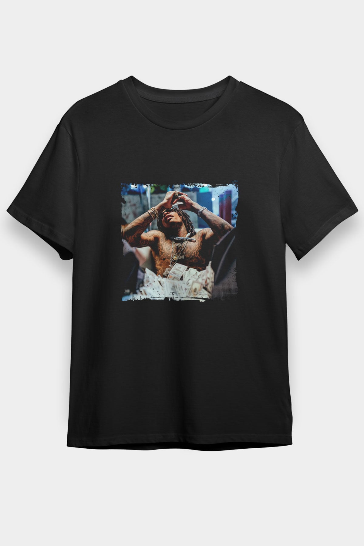 Lil Wayne Baskılı Unisex Siyah Tişört