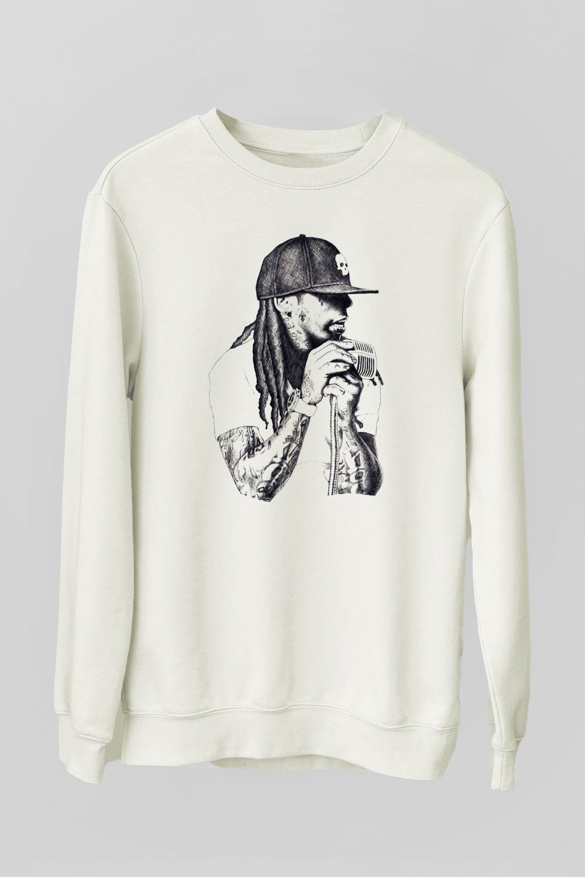 Lil Wayne Beyaz Unisex Sweatshirt