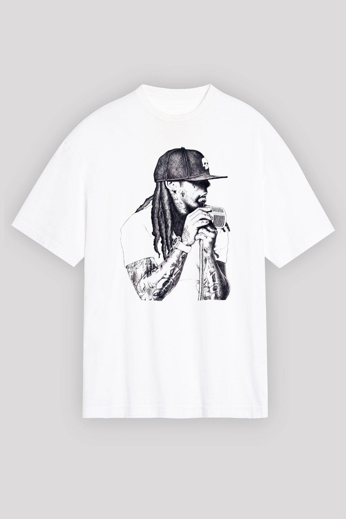 Lil Wayne Beyaz Unisex Tişört T-Shirt - TişörtFabrikası