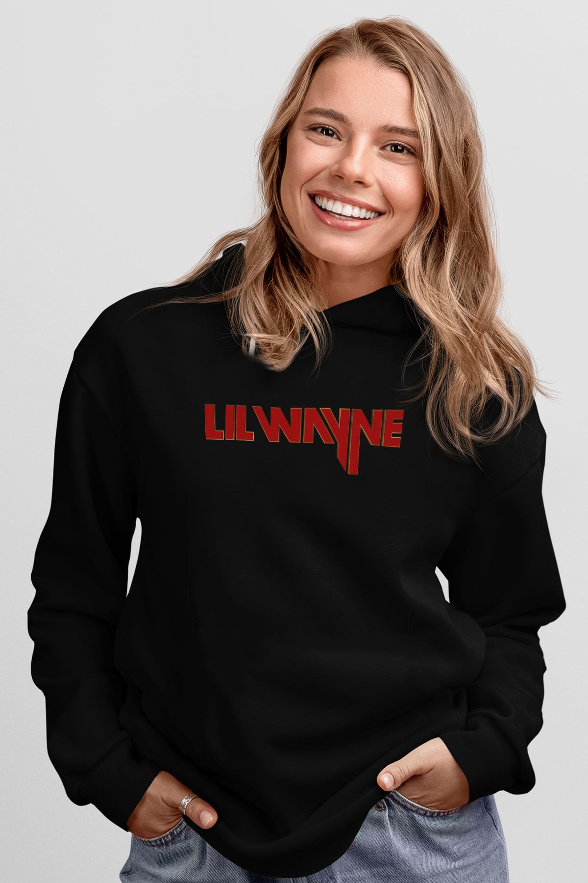Lil Wayne Siyah Unisex Kapüşonlu Sweatshirt