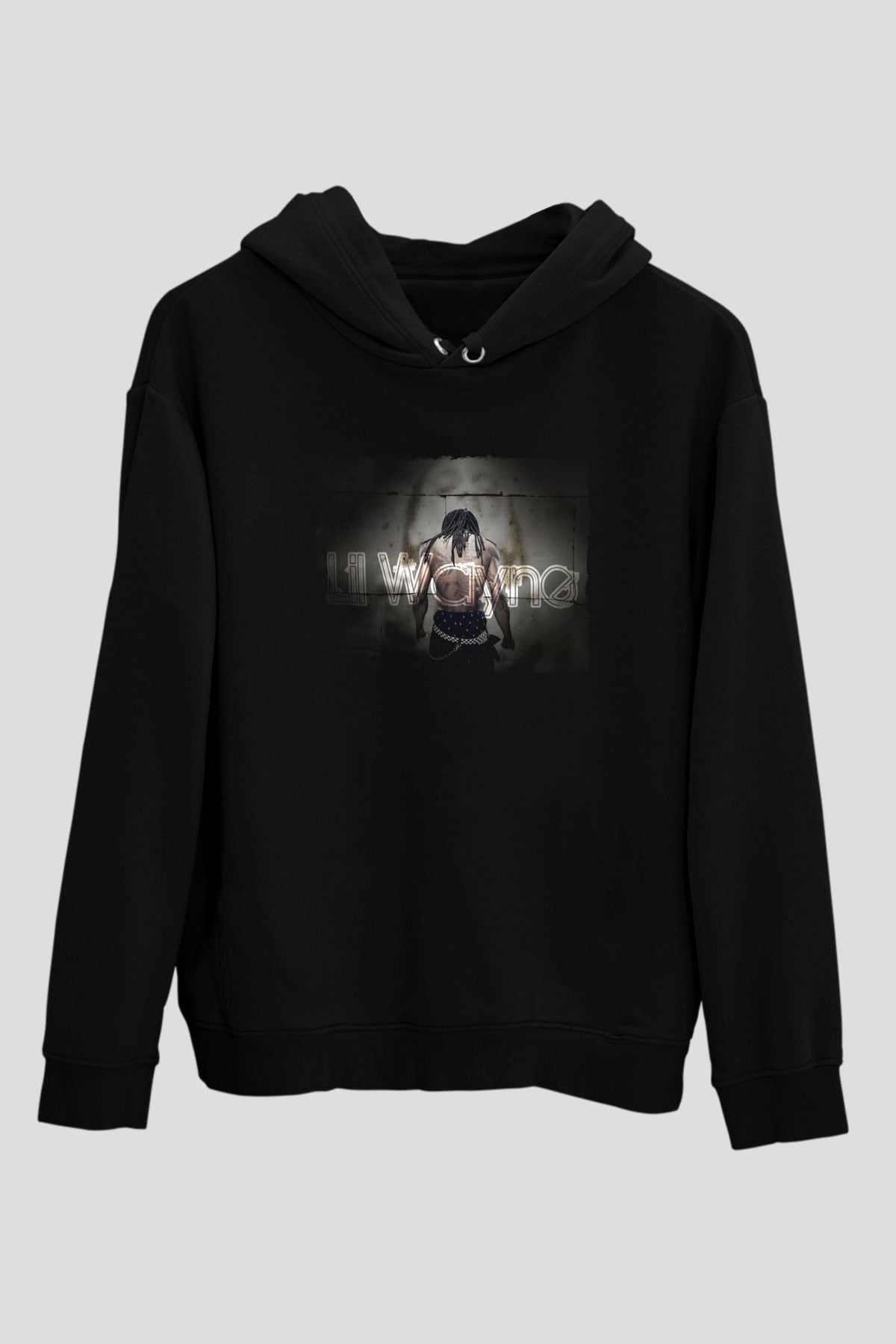Lil Wayne Siyah Unisex Kapüşonlu Sweatshirt