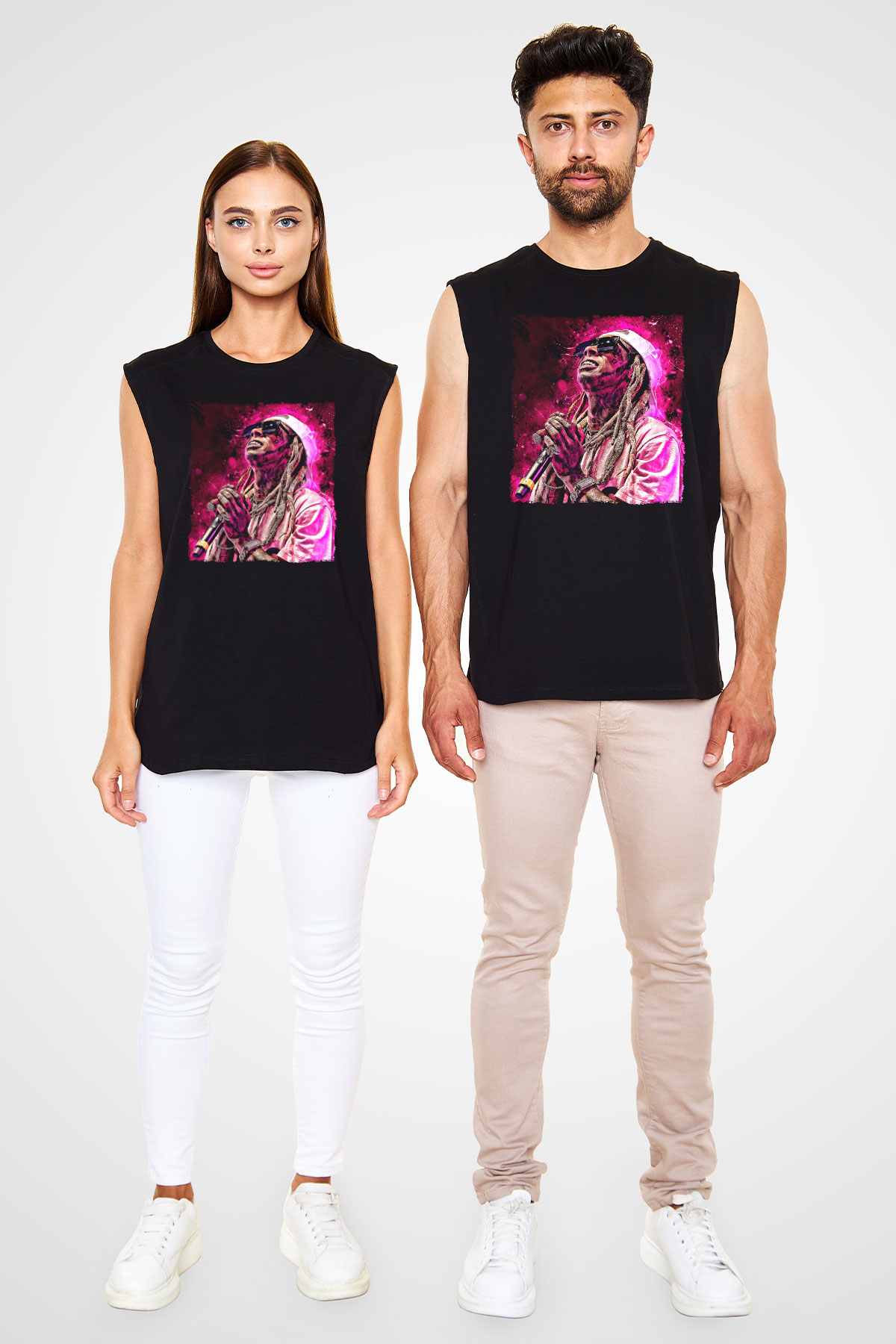 Lil Wayne Siyah Unisex Kolsuz Tişört
