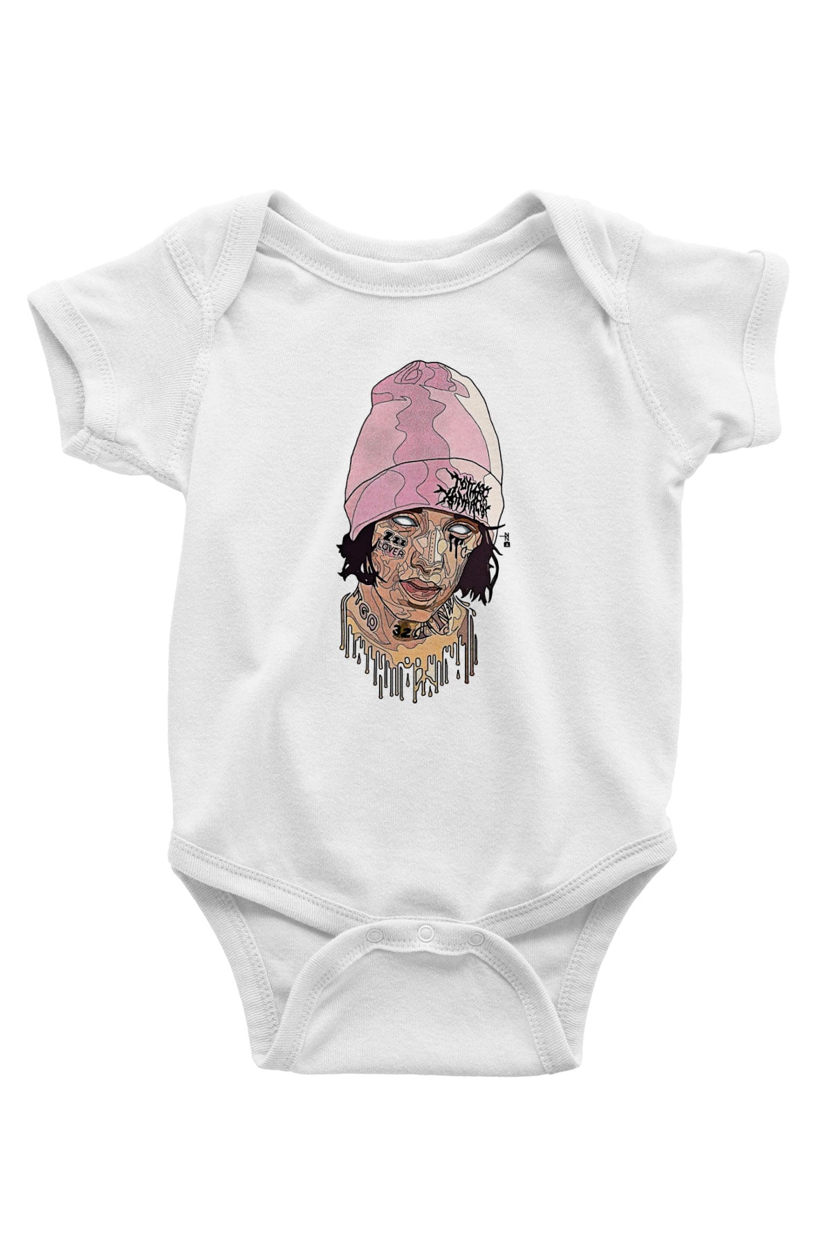 Lil Xan Baskılı Beyaz Unisex Bebek Body - Zıbın