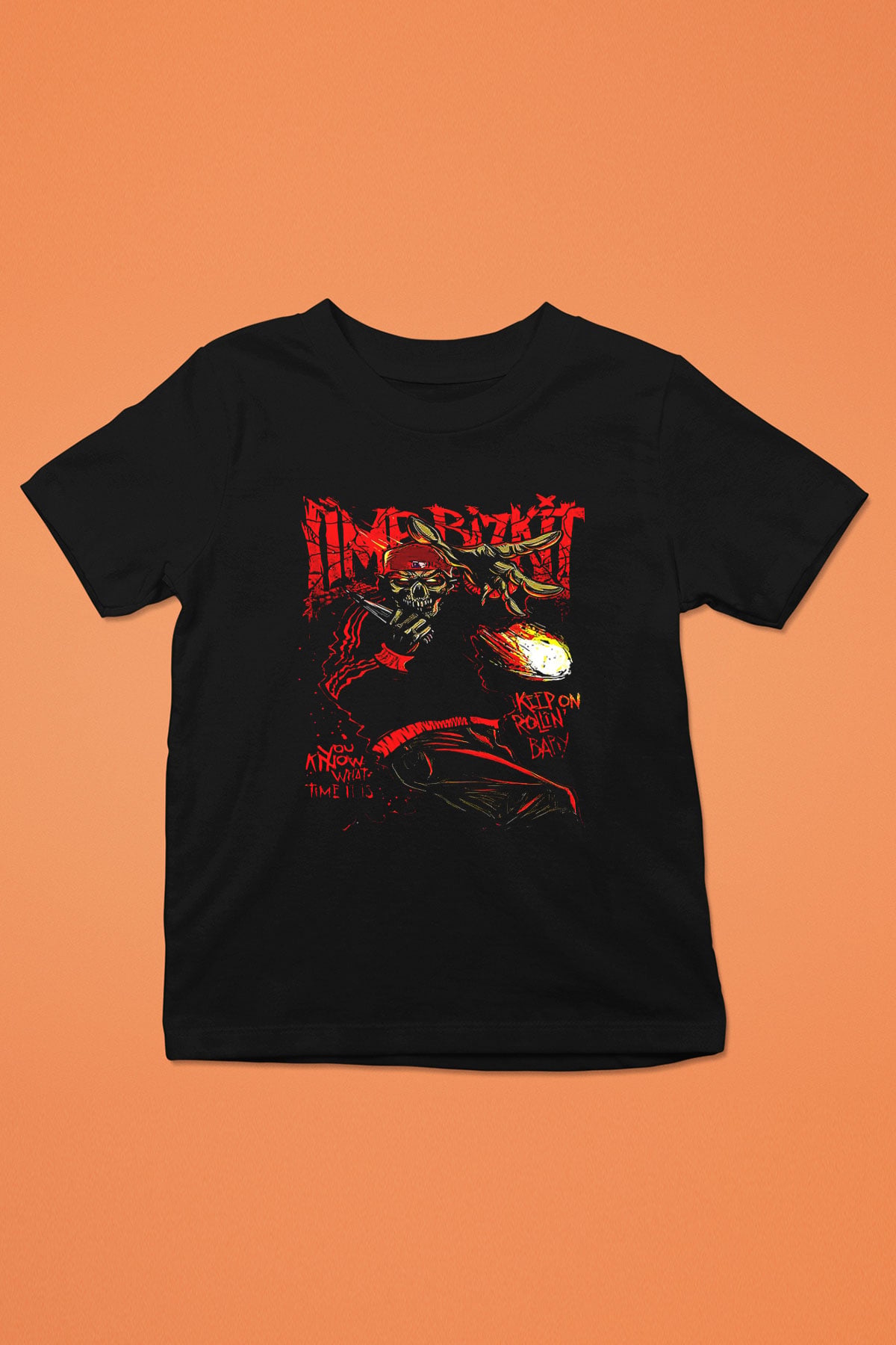 Limp Bizkit Baskılı Unisex Siyah Çocuk Tişört - Tshirt