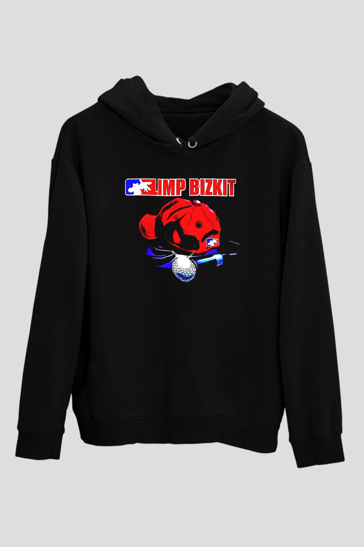 Limp Bizkit Baskılı Unisex Siyah Kapüşonlu Sweatshirt