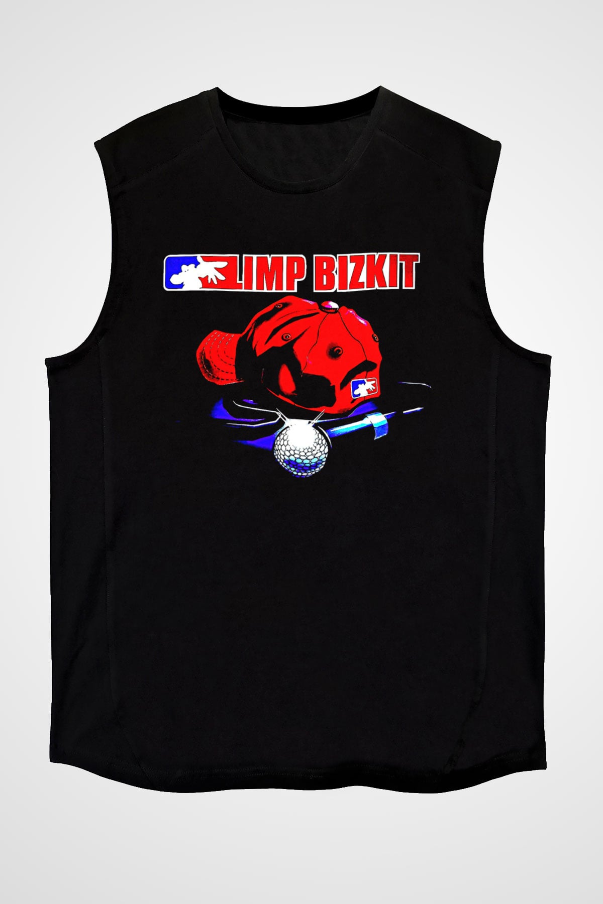 Limp Bizkit Baskılı Unisex Siyah Kolsuz Tişört - Tshirt