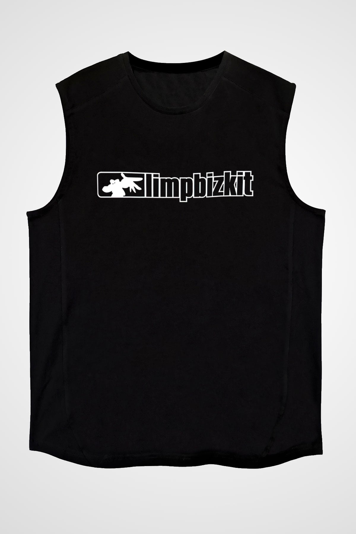Limp Bizkit Baskılı Unisex Siyah Kolsuz Tişört - Tshirt