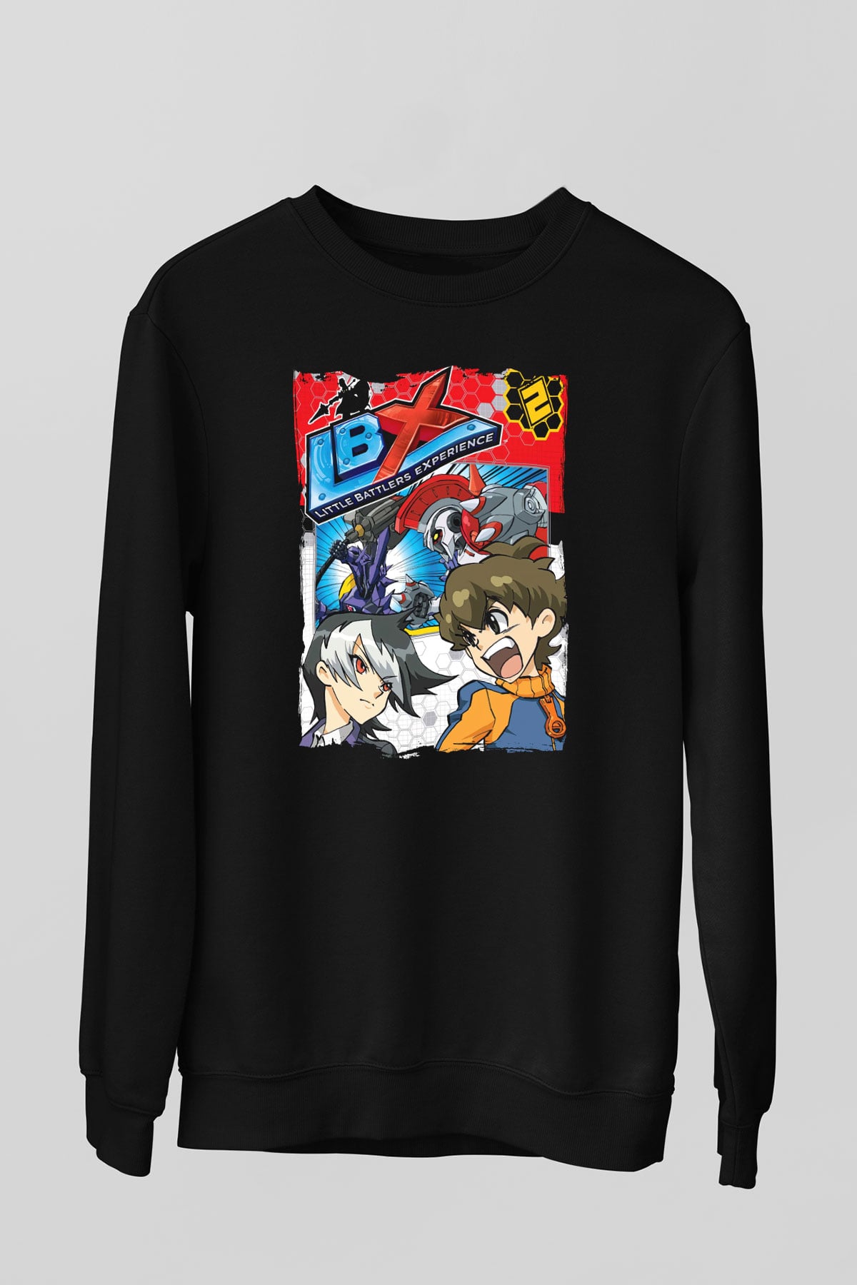 Little Battlers Experience Siyah Unisex Sweatshirt