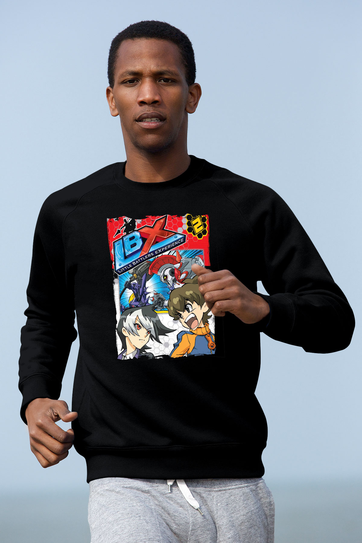 Little Battlers Experience Siyah Unisex Sweatshirt