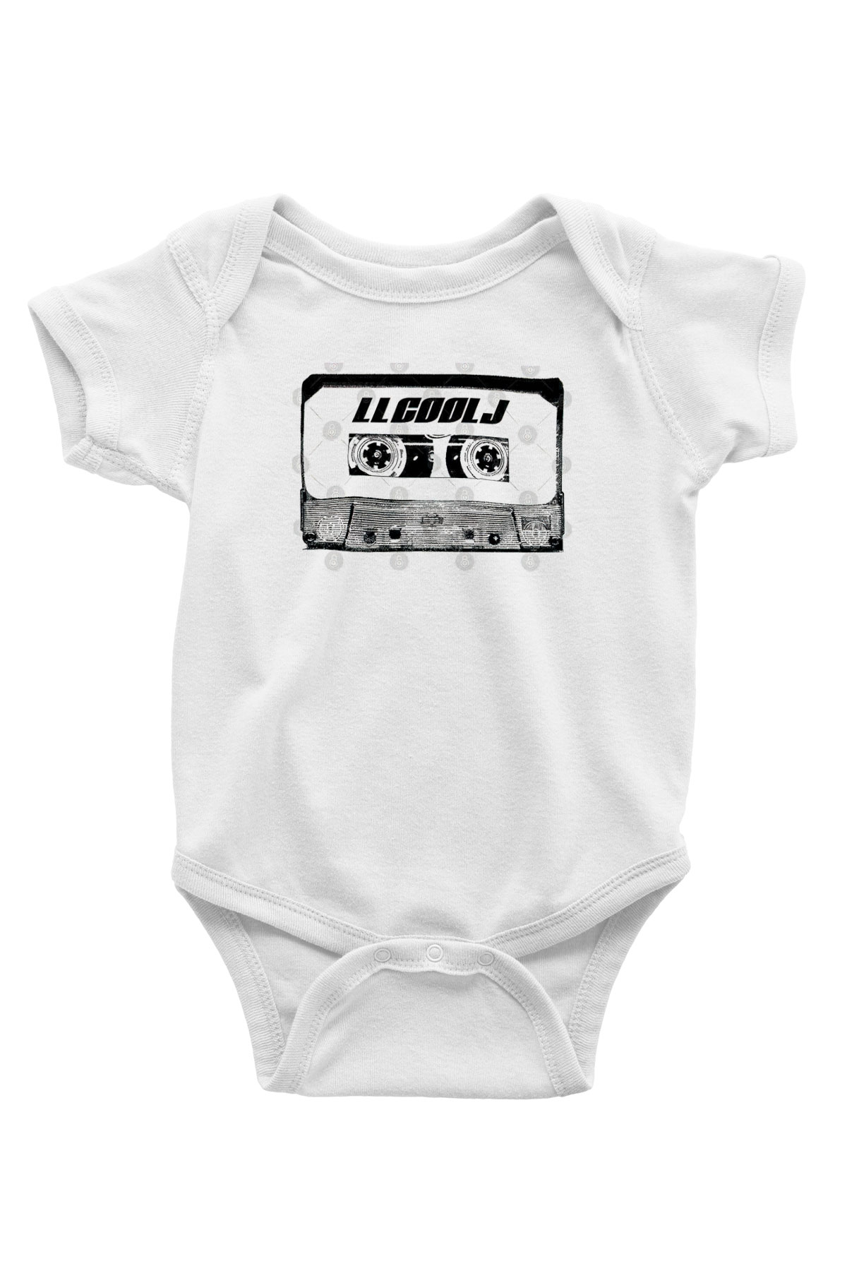 LL Cool J Baskılı Beyaz Unisex Bebek Body - Zıbın