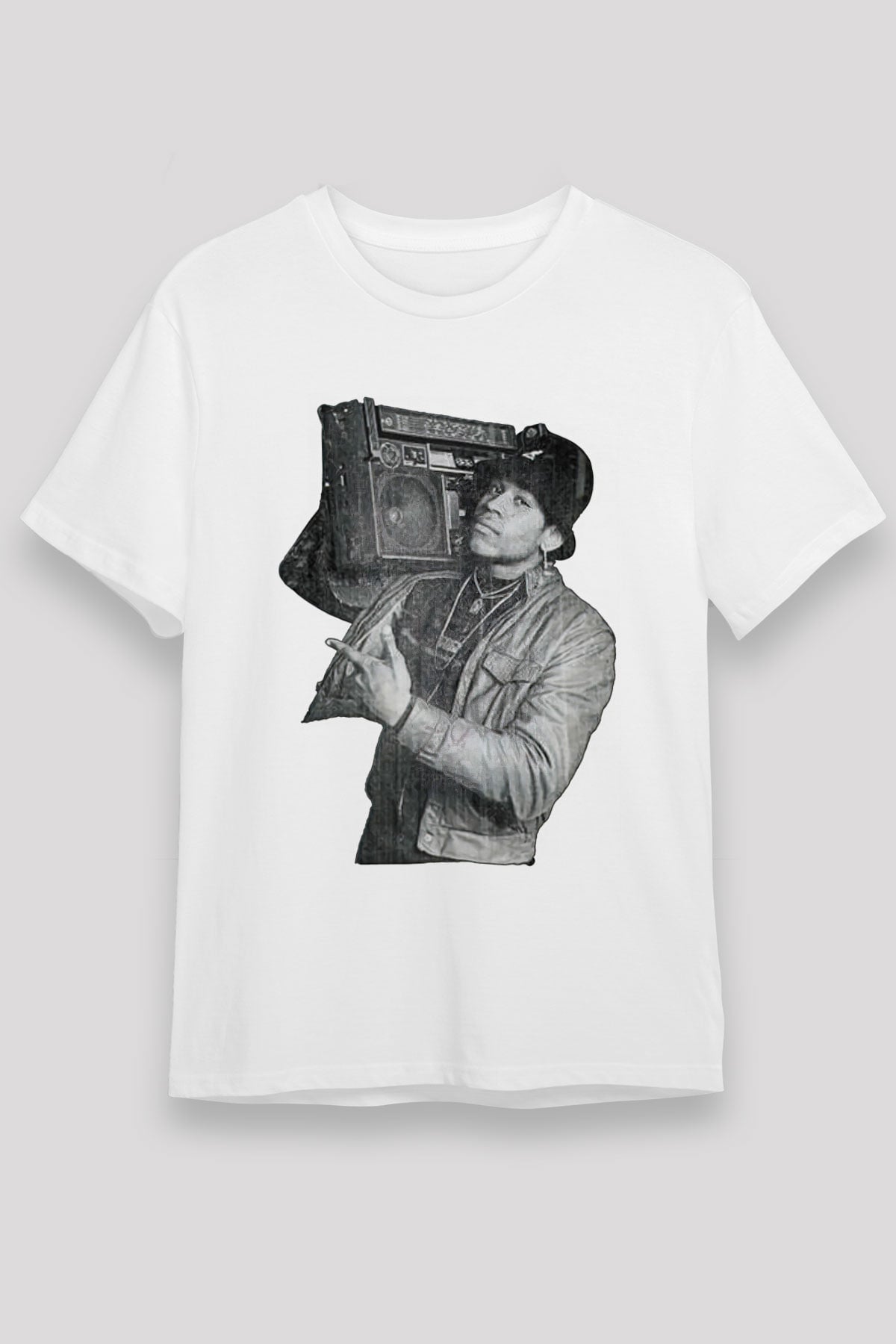 LL Cool J Baskılı Unisex Beyaz Tişört - Tshirt