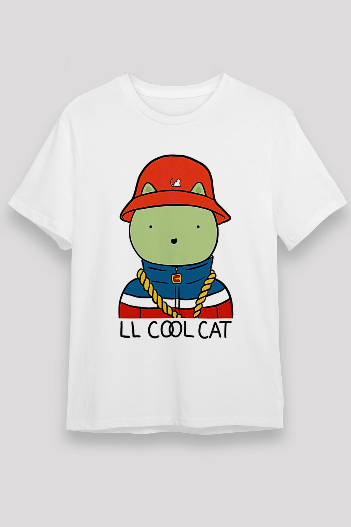 LL Cool J Baskılı Unisex Beyaz Tişört - Tshirt