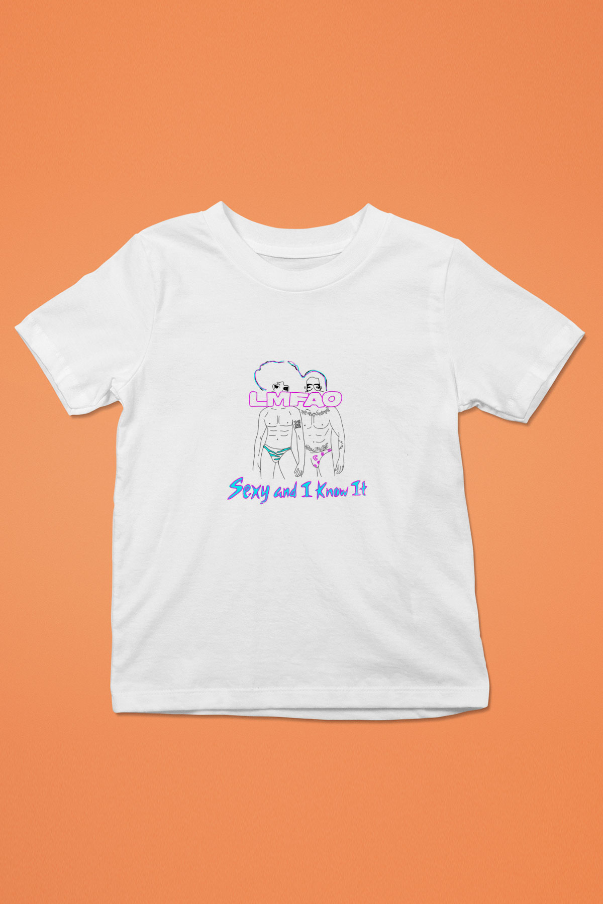 LMFAO Baskılı Unisex Beyaz Çocuk Tişört