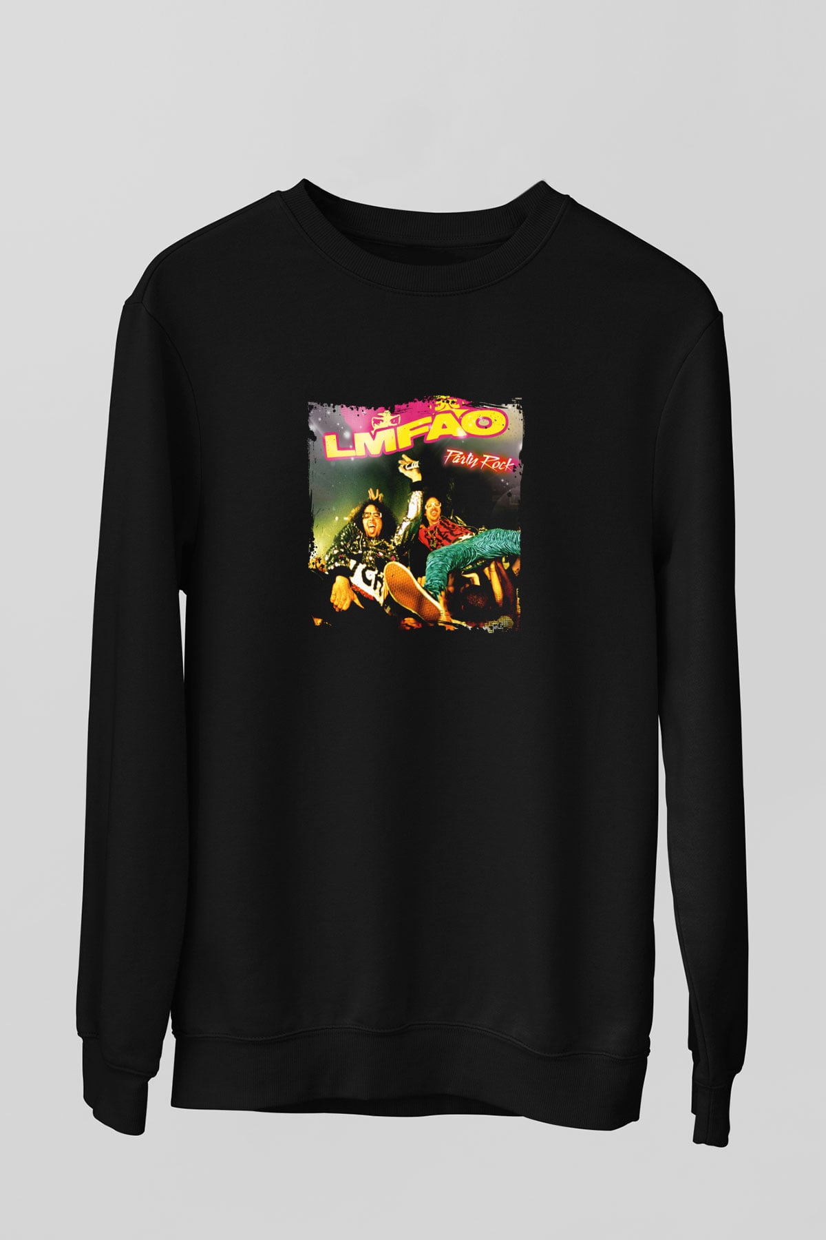 LMFAO Baskılı Unisex Siyah Sweatshirt