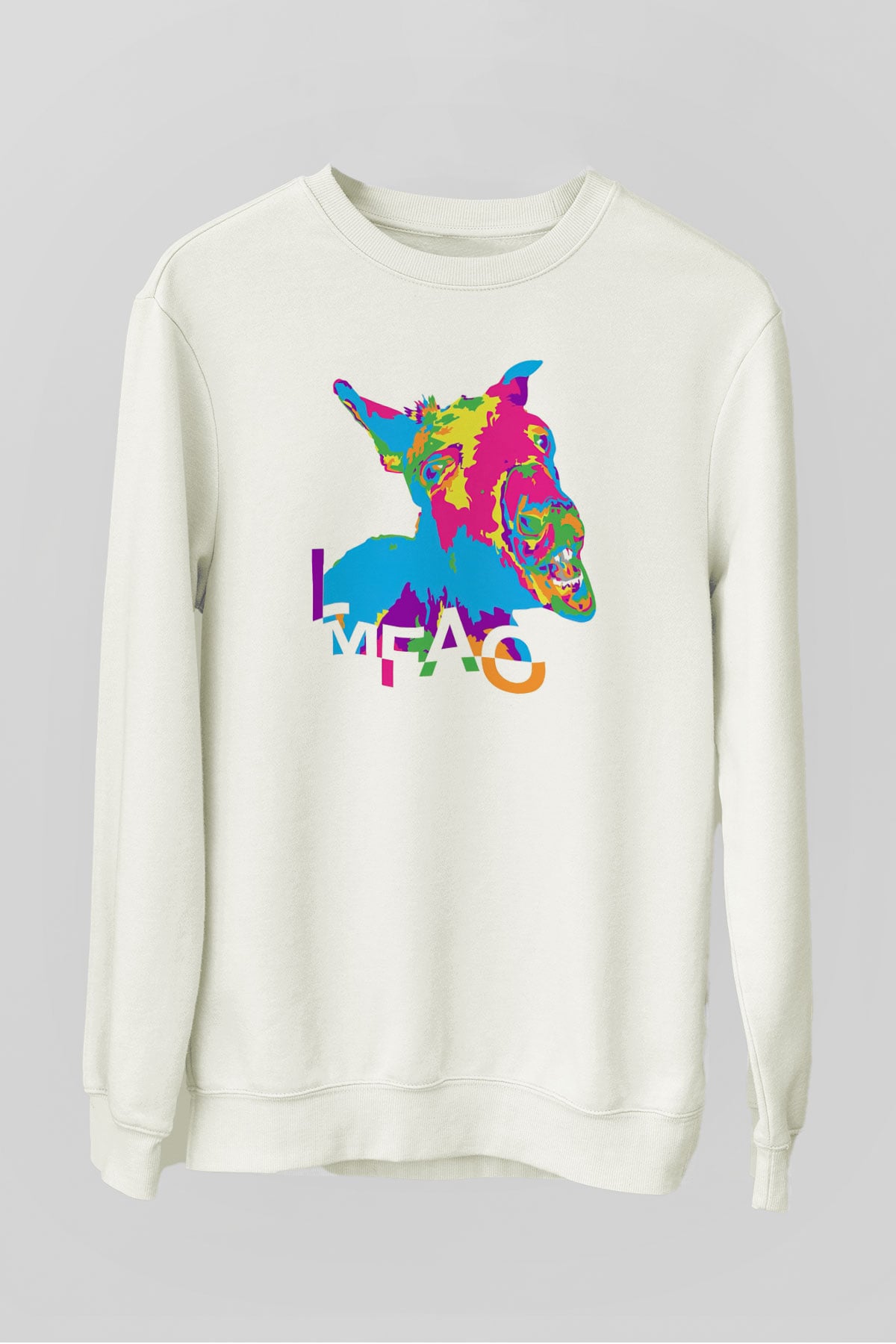 LMFAO Beyaz Unisex Sweatshirt