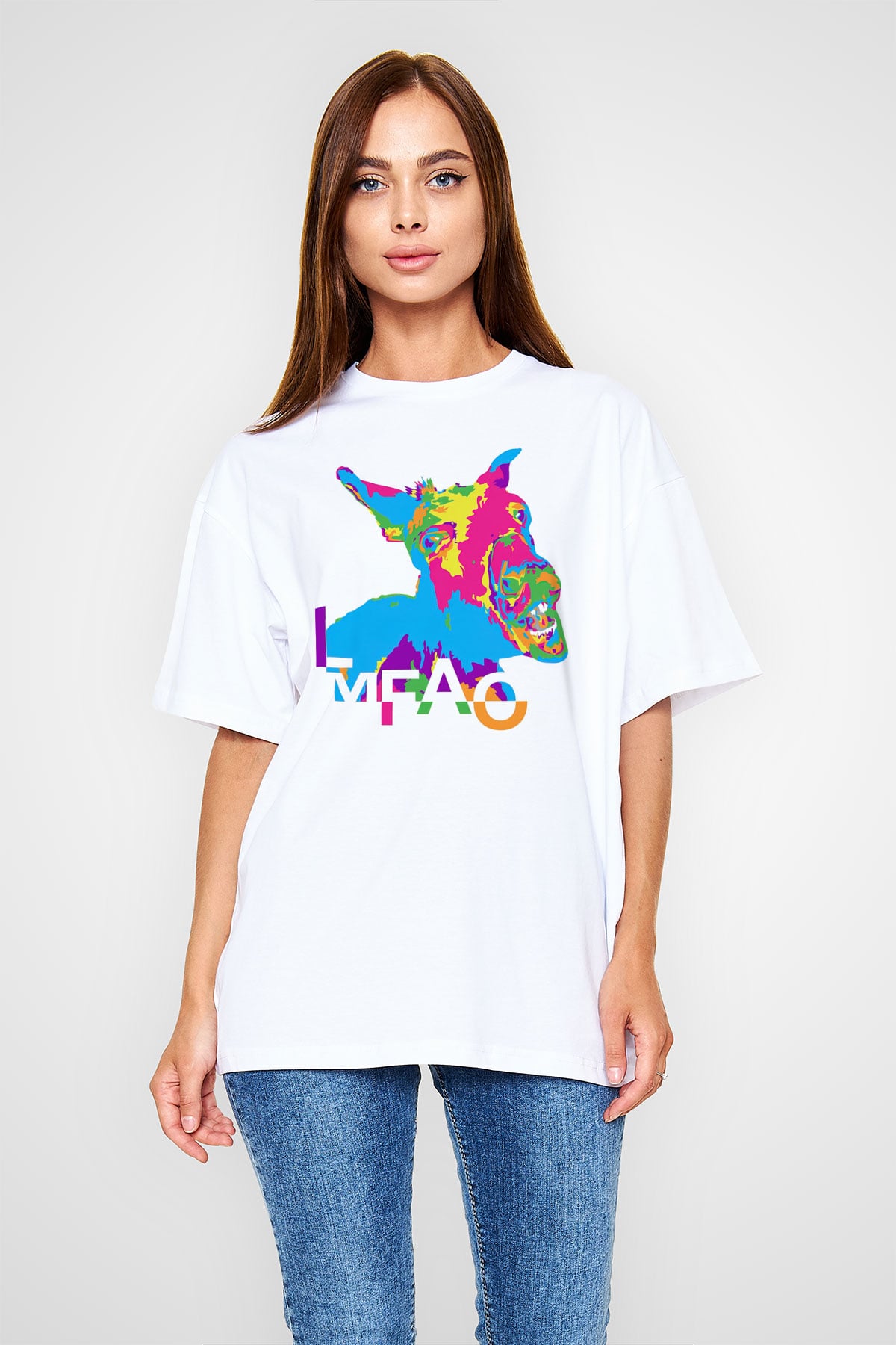 LMFAO Beyaz Unisex Tişört T-Shirt - TişörtFabrikası