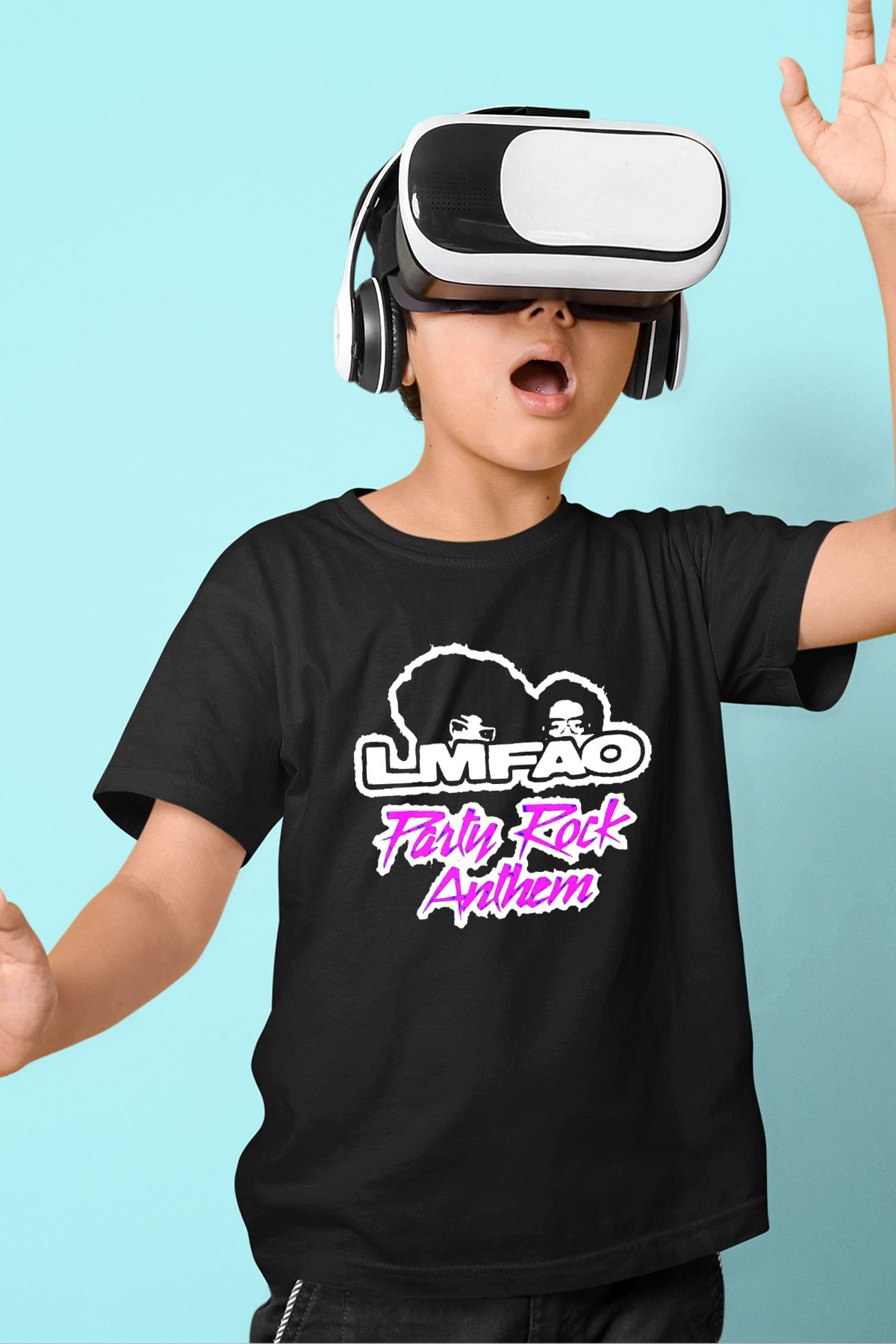 LMFAO Siyah Unisex Çocuk Tişört
