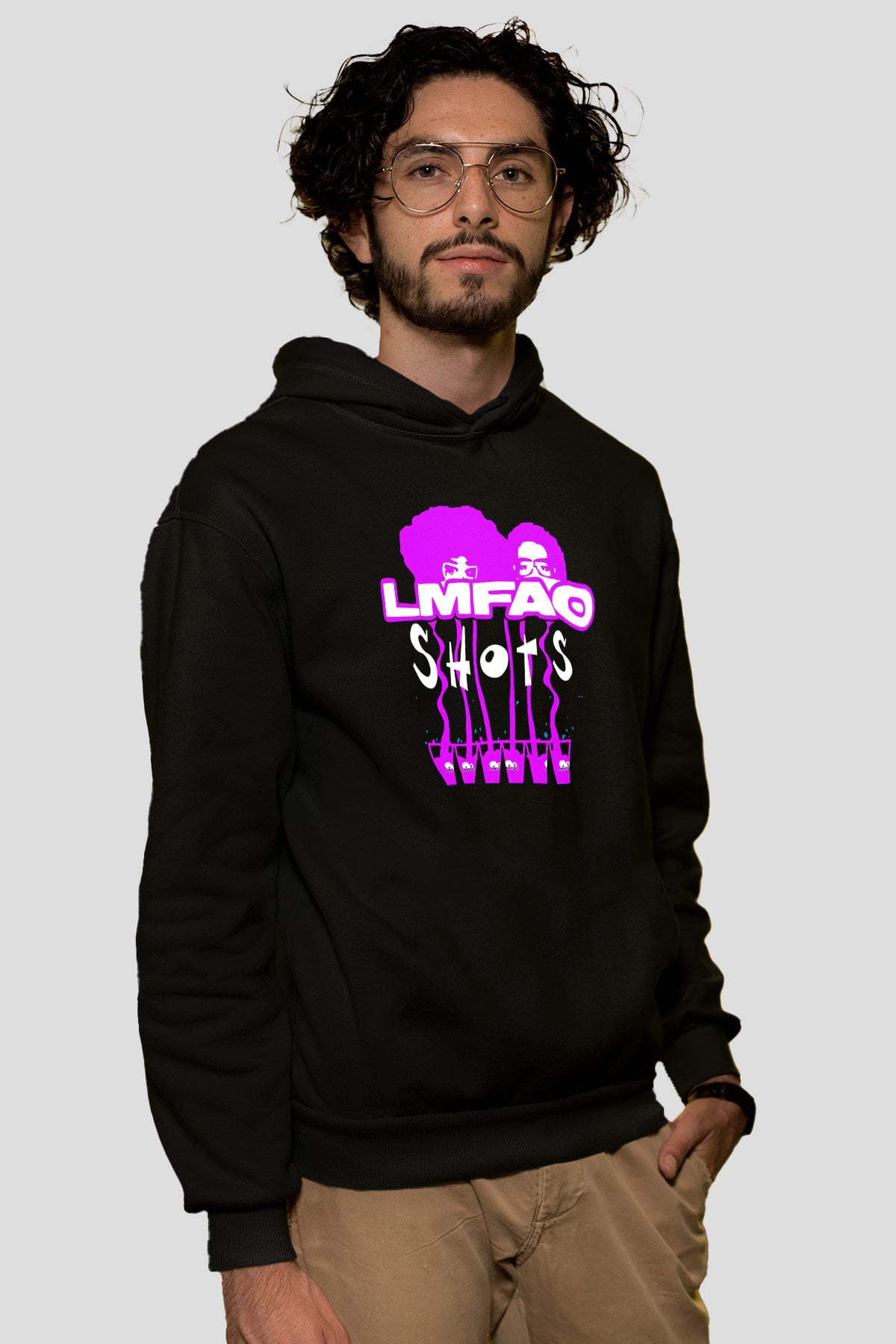 LMFAO Siyah Unisex Kapüşonlu Sweatshirt