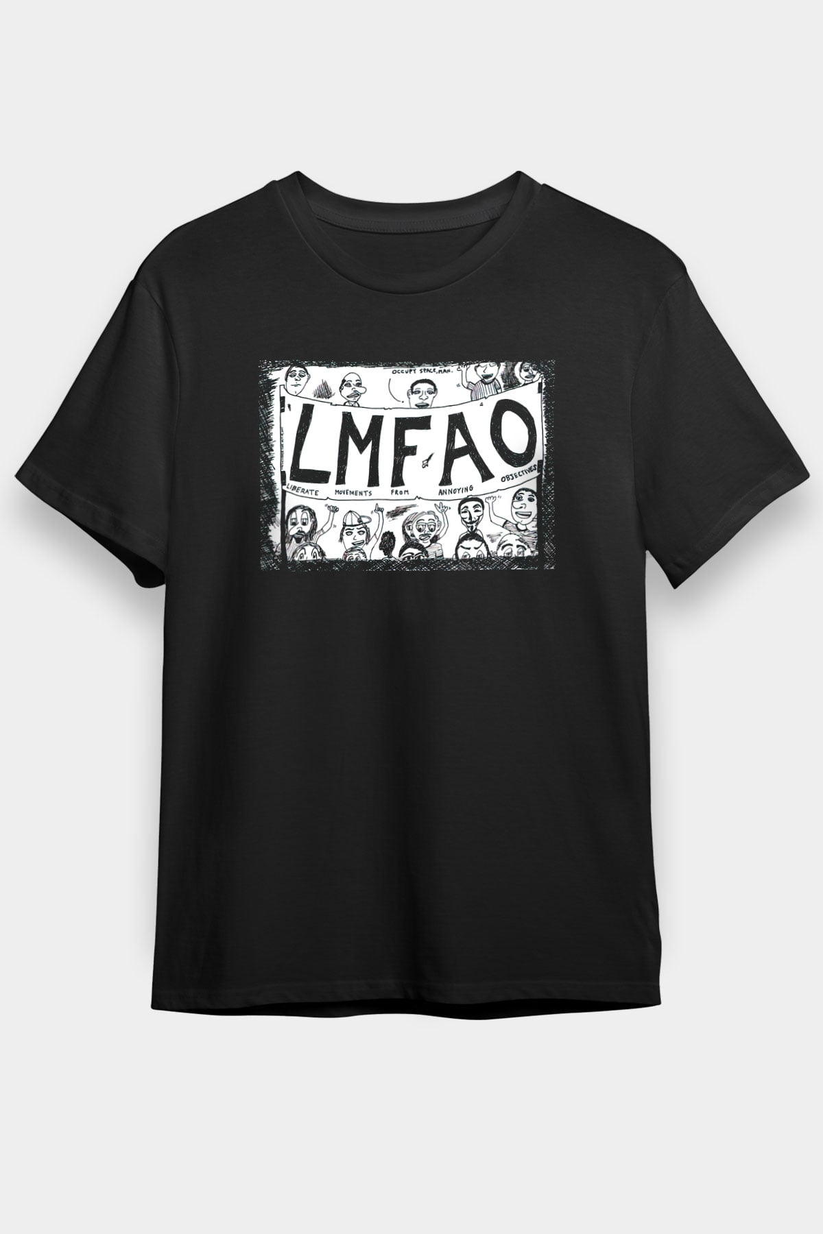 LMFAO Siyah Unisex Tişört T-Shirt - TişörtFabrikası