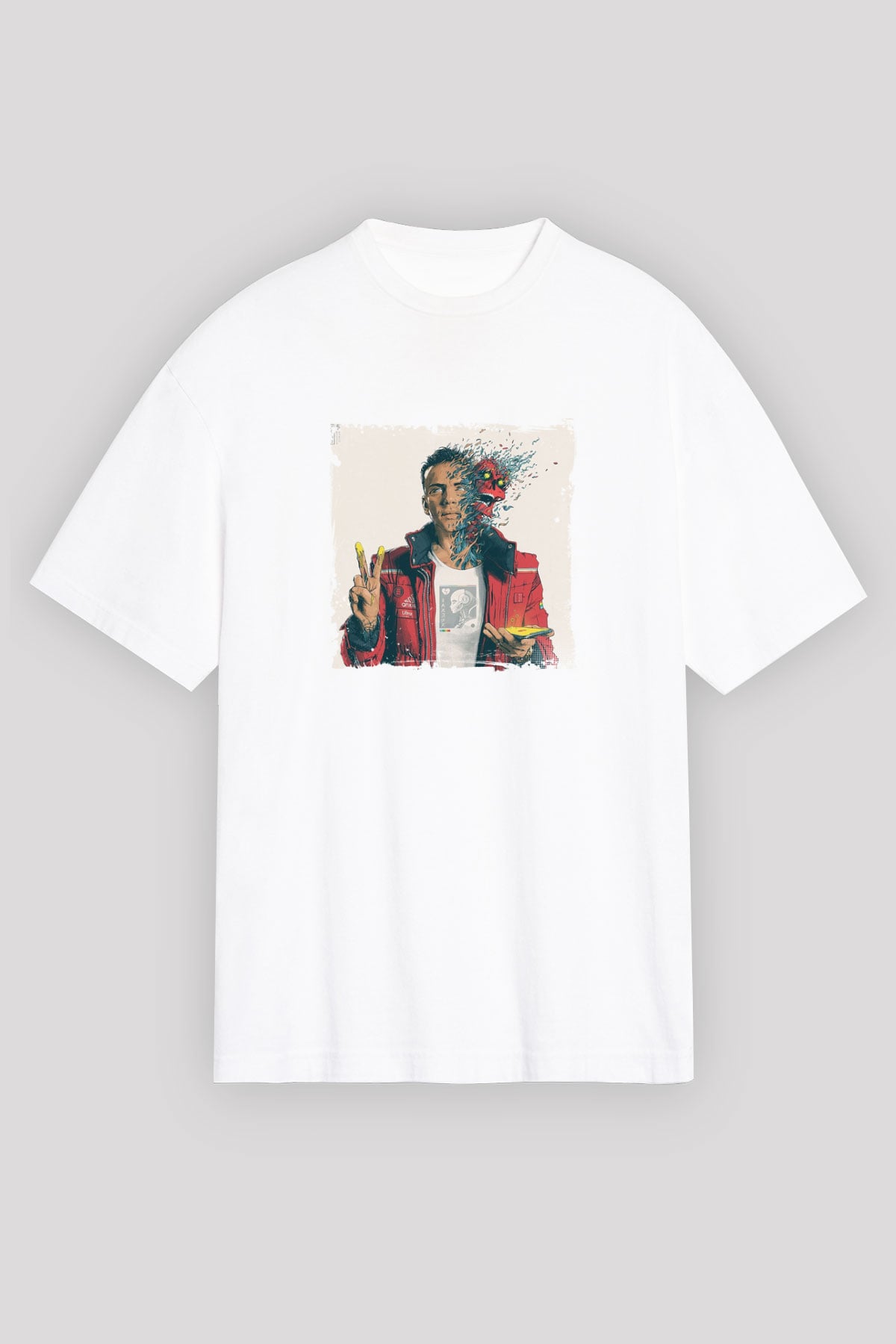 Logic Baskılı Unisex Beyaz Tişört