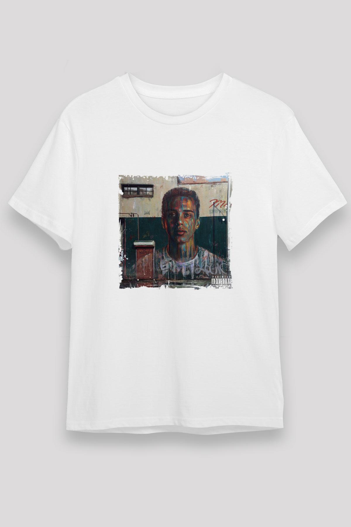 Logic Baskılı Unisex Beyaz Tişört
