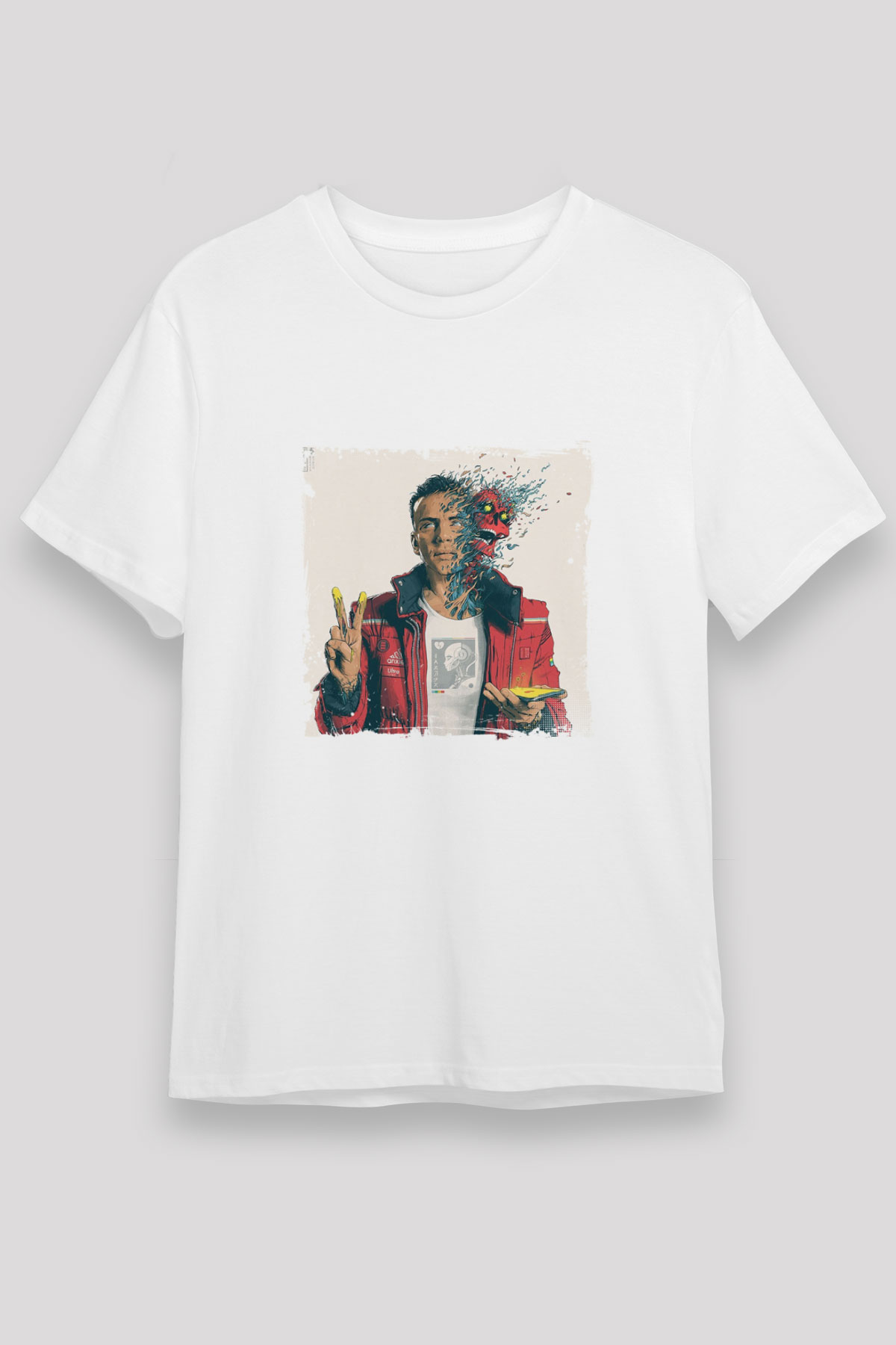 Logic Baskılı Unisex Beyaz Tişört