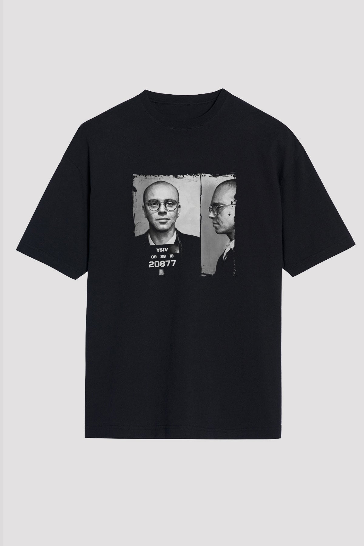Logic Baskılı Unisex Oversize Siyah Tişört