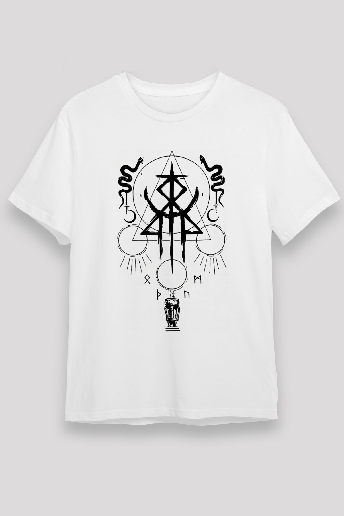 Lorna Shore Baskılı Unisex Beyaz Tişört - Tshirt