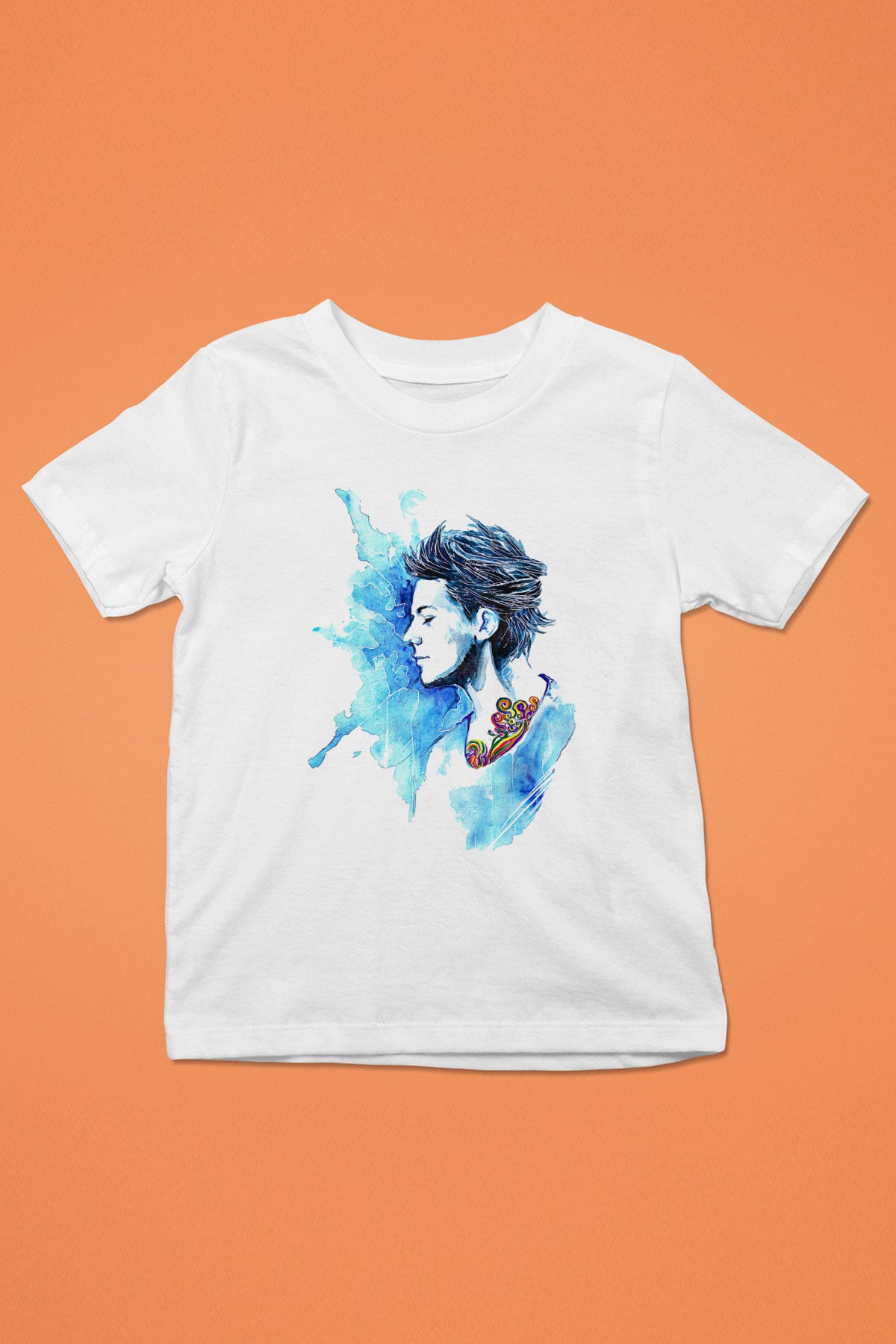 Louis Tomlinson Baskılı Beyaz Unisex Beyaz Çocuk Tişört - Tshirt
