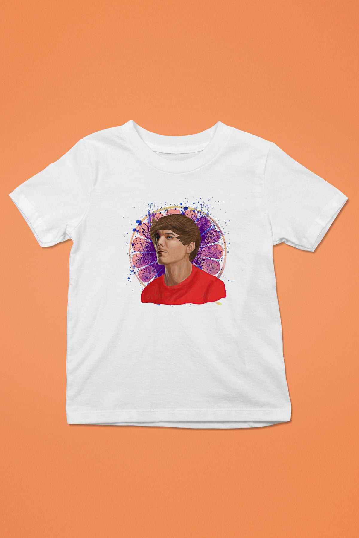 Louis Tomlinson Baskılı Beyaz Unisex Beyaz Çocuk Tişört - Tshirt