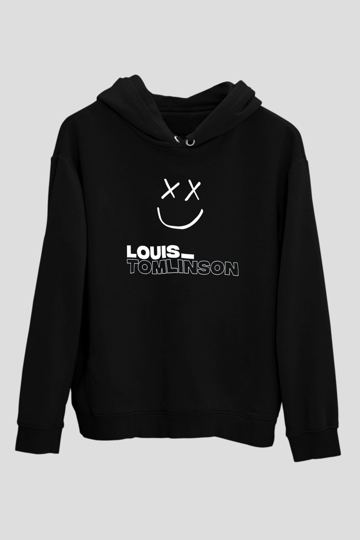 Louis Tomlinson Baskılı Unisex Siyah Hoodie