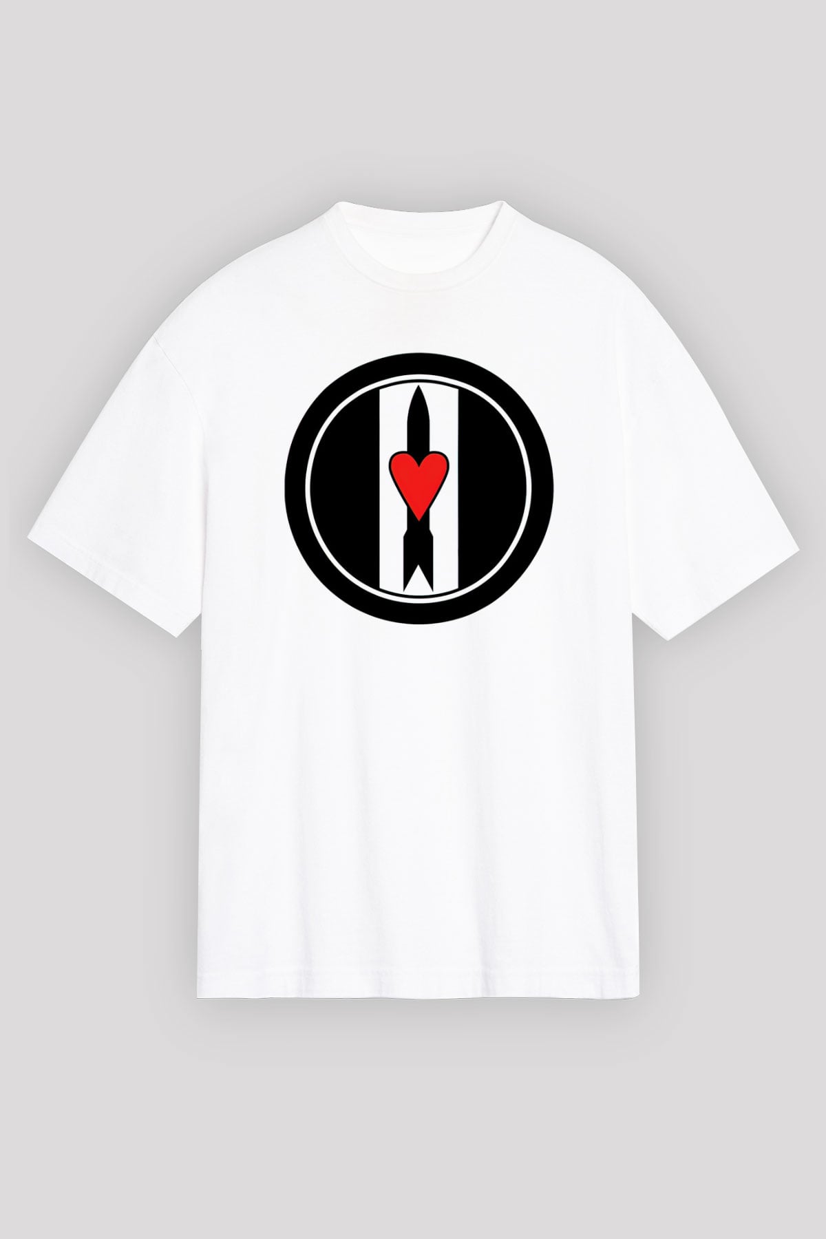 Love and Rockets Beyaz Unisex Oversize Tişört T-Shirt