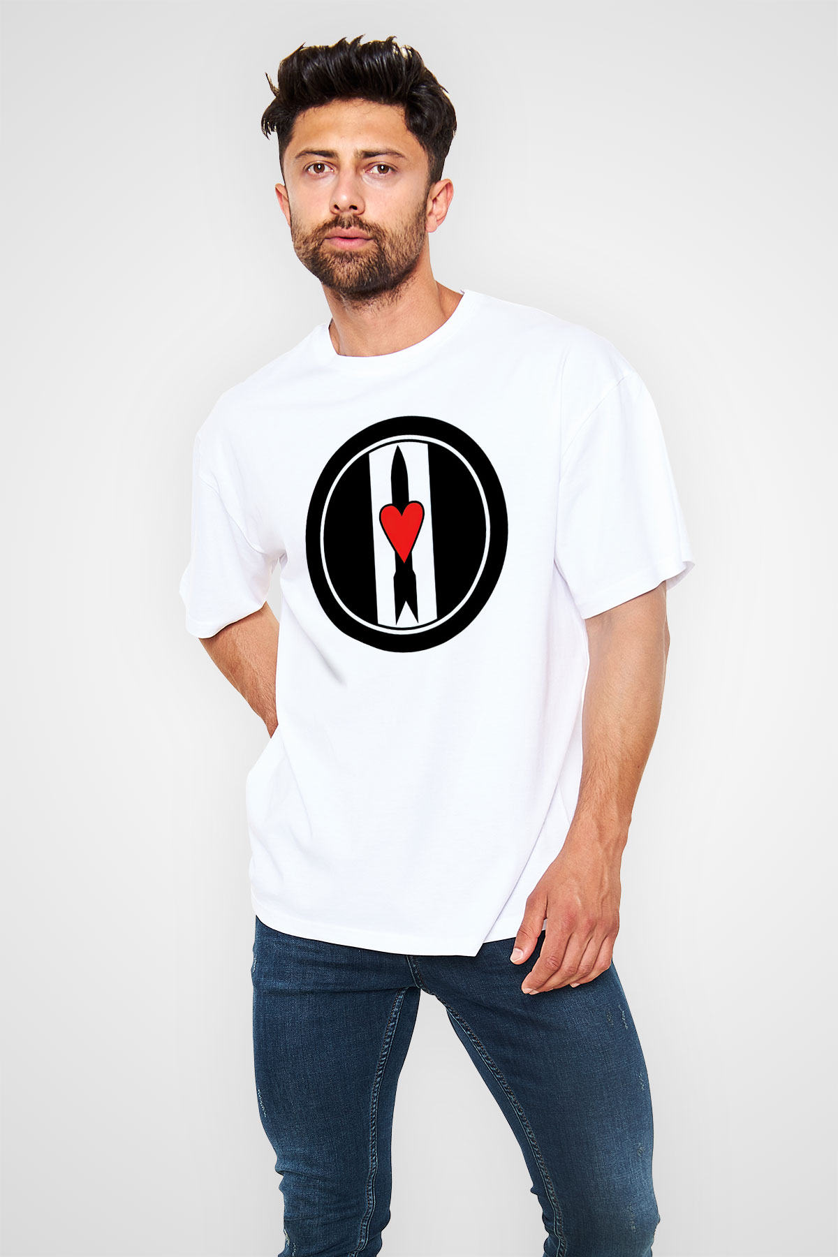 Love and Rockets Beyaz Unisex Oversize Tişört T-Shirt
