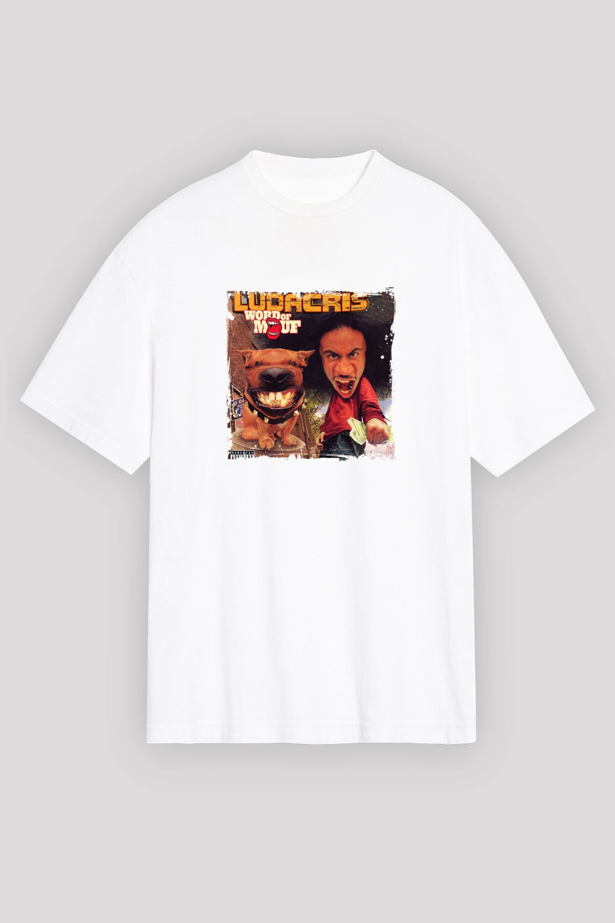 Ludacris Baskılı Unisex Beyaz Tişört
