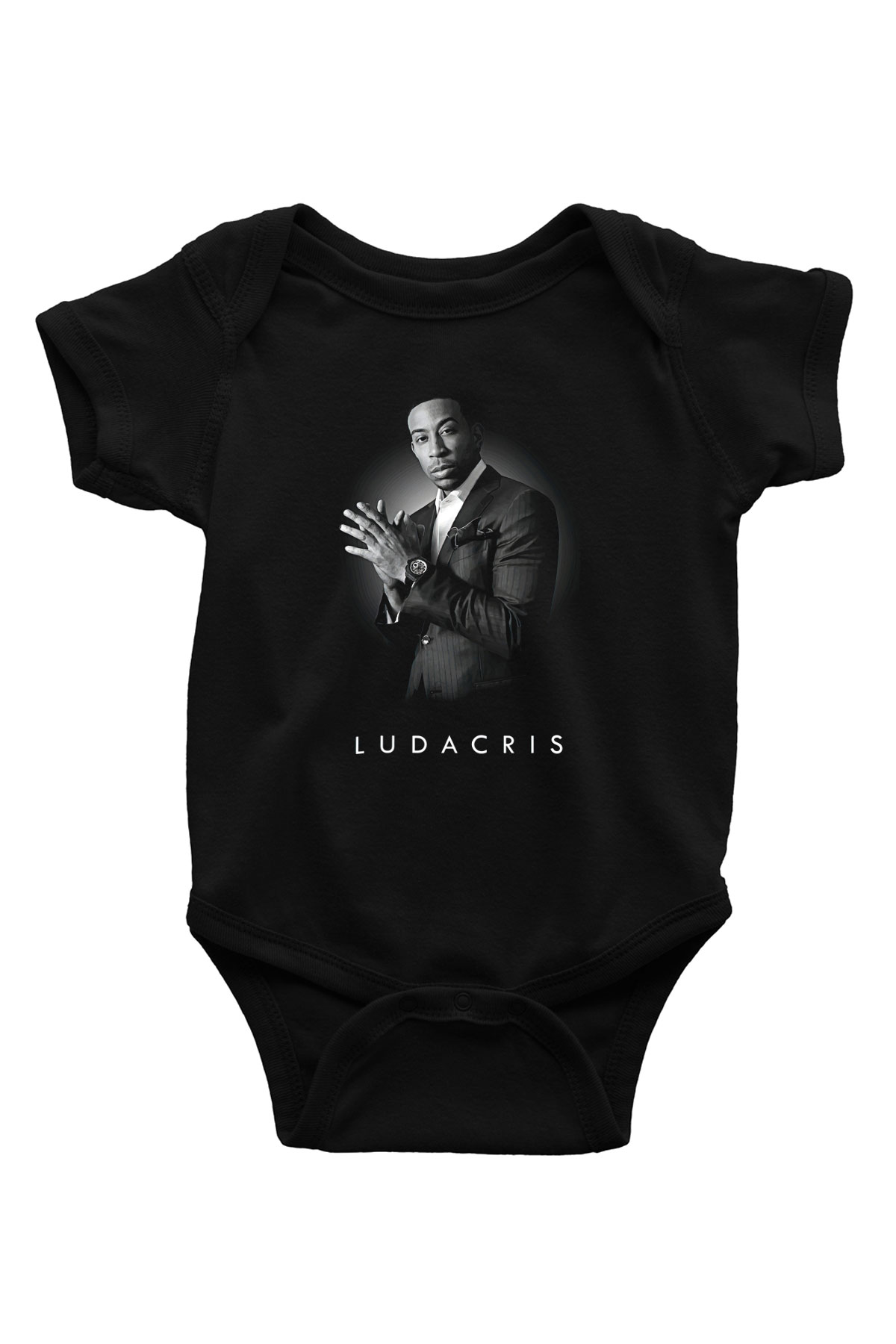 Ludacris Baskılı Unisex Siyah Bebek Body - Zıbın