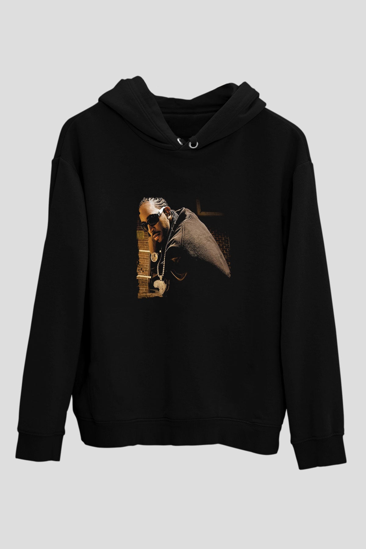 Ludacris Baskılı Unisex Siyah Hoodie