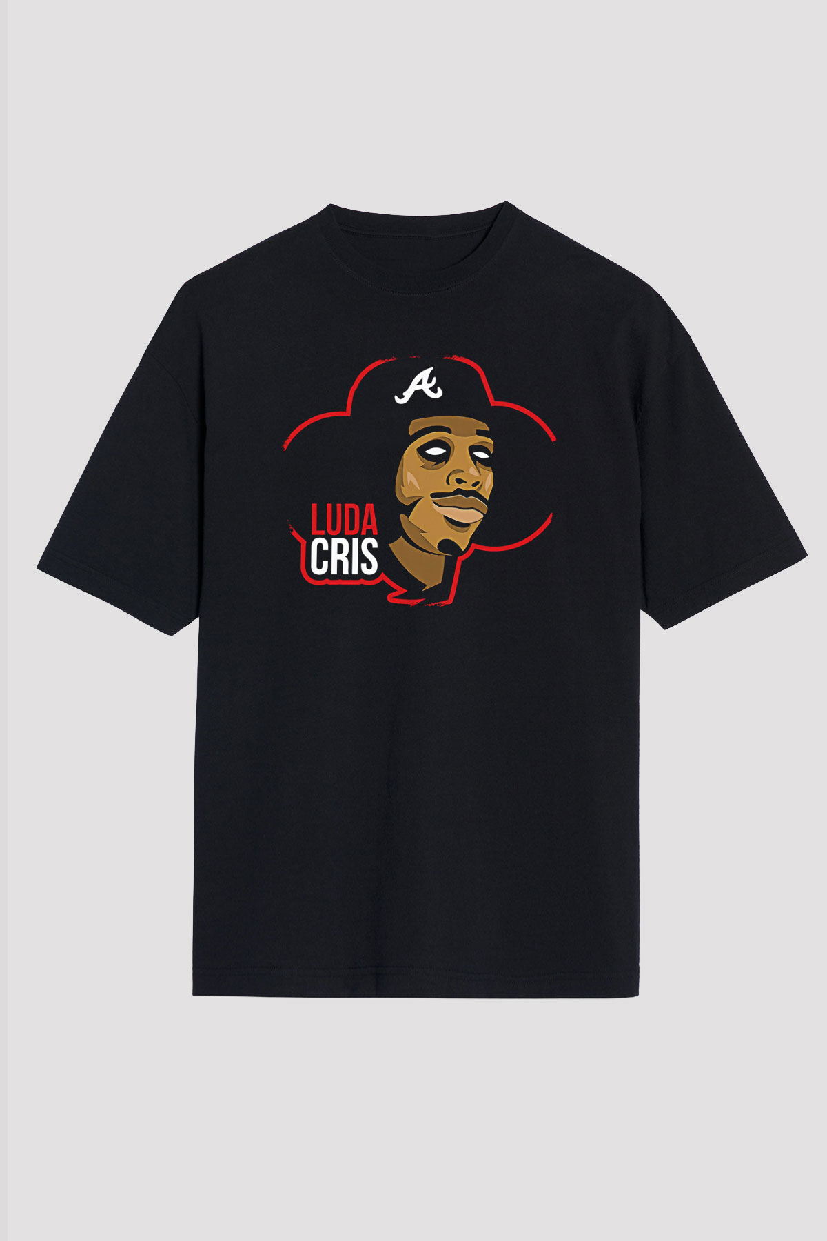 Ludacris Baskılı Unisex Siyah Oversize Tişört - Tshirt