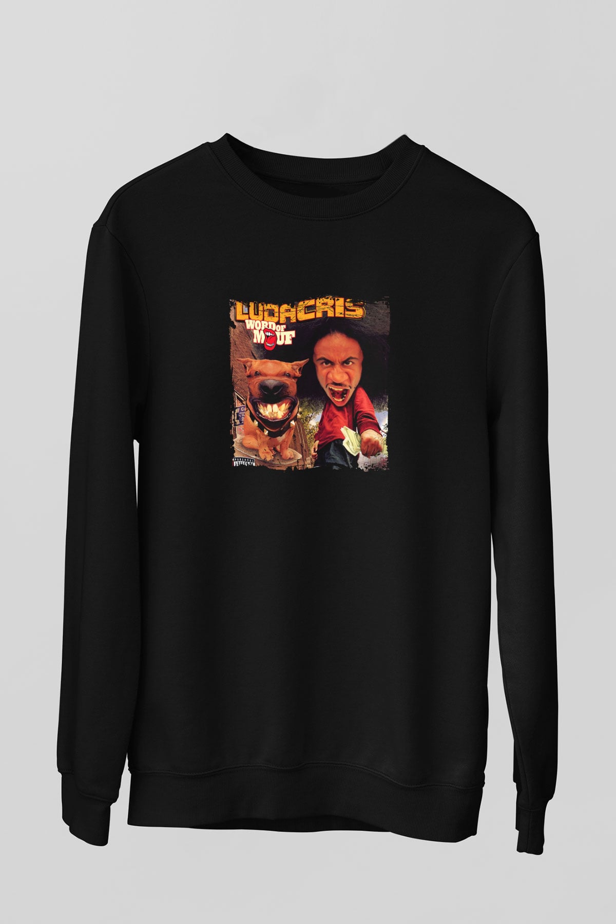 Ludacris Baskılı Unisex Siyah Sweatshirt
